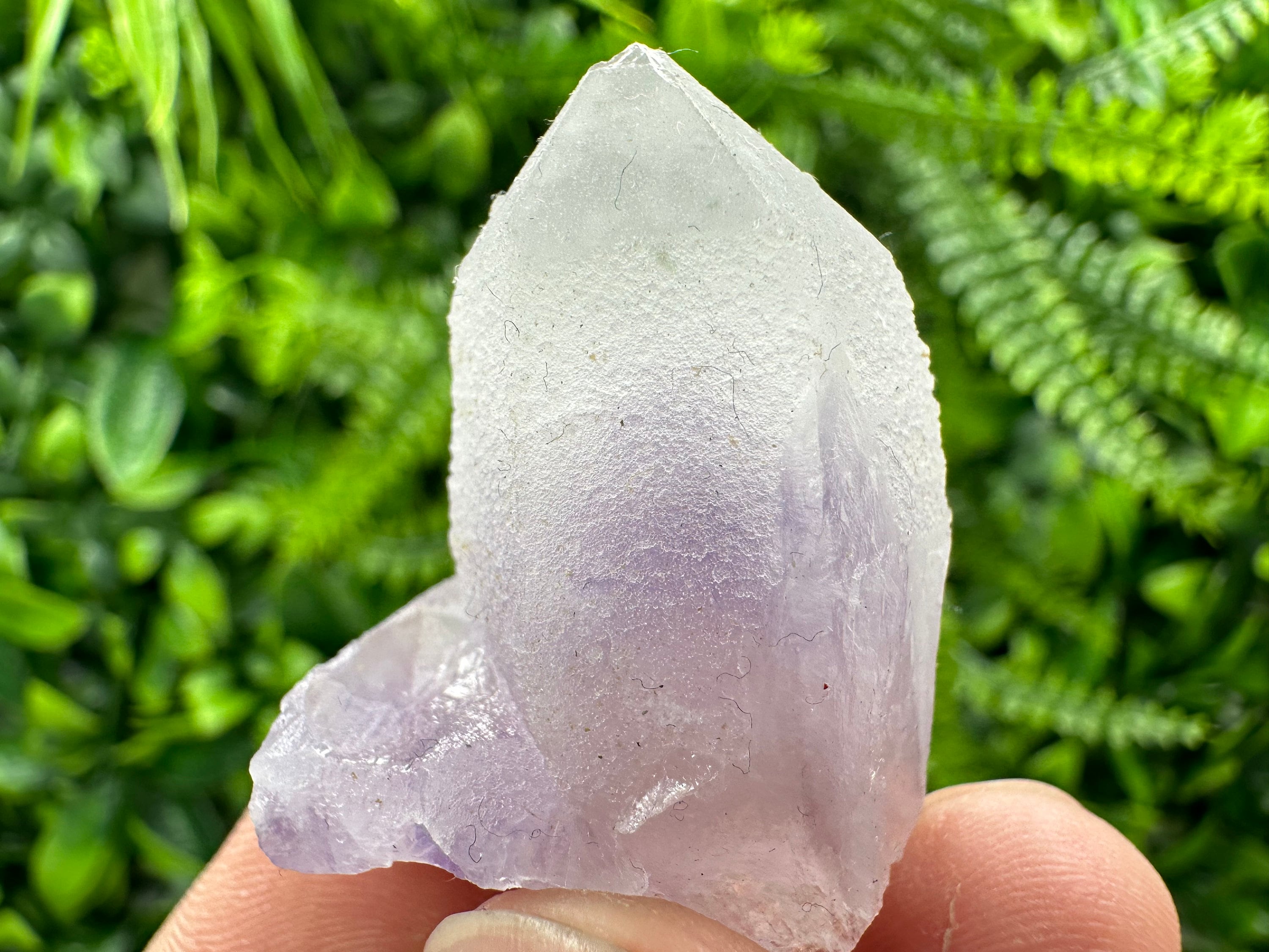 Amethyst Phantom Quartz with Chalcedony and Chlorite Inclusions
