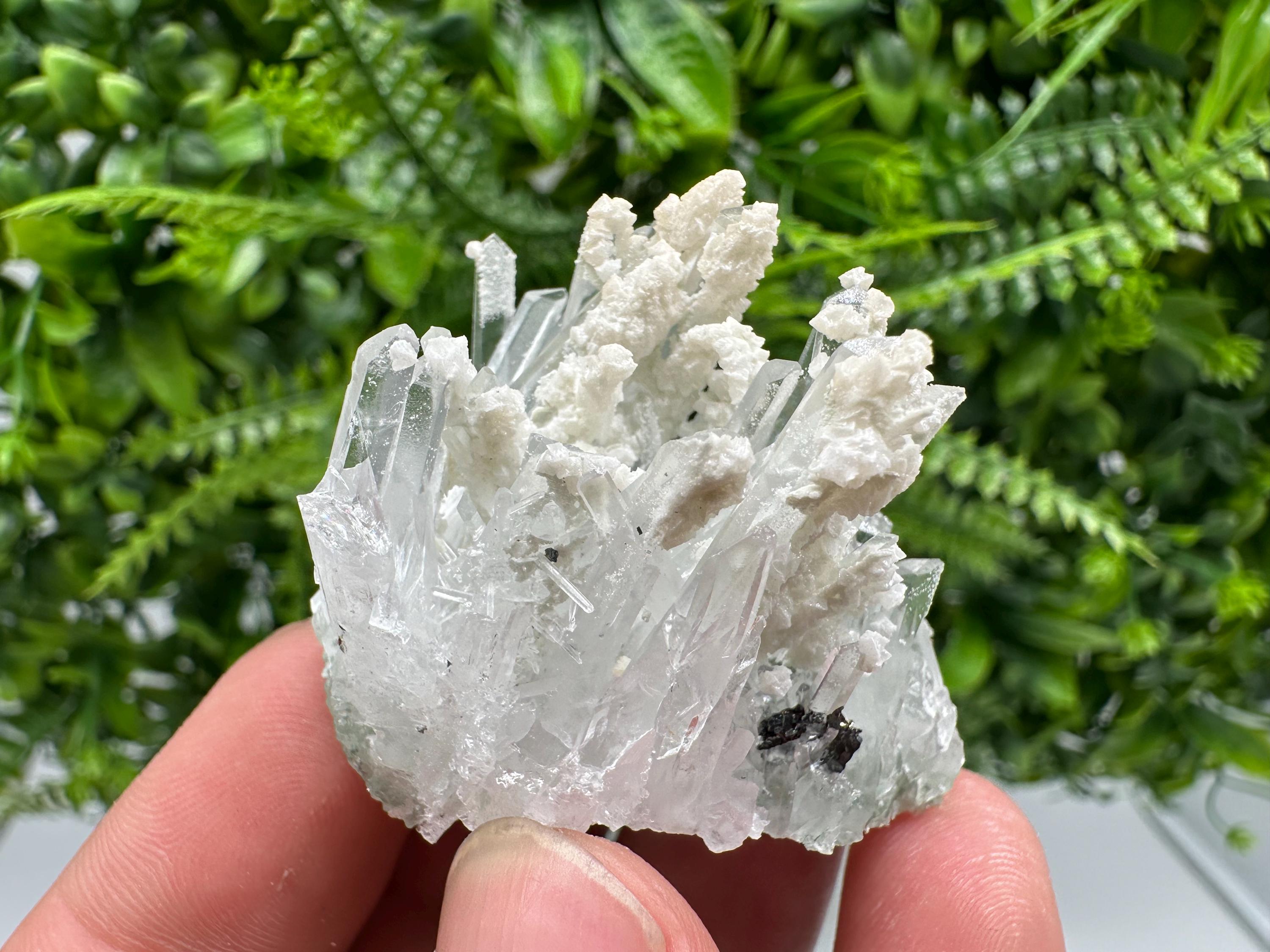Quartz with Calcite: Madan Bulgaria Natural Crystal Mineral