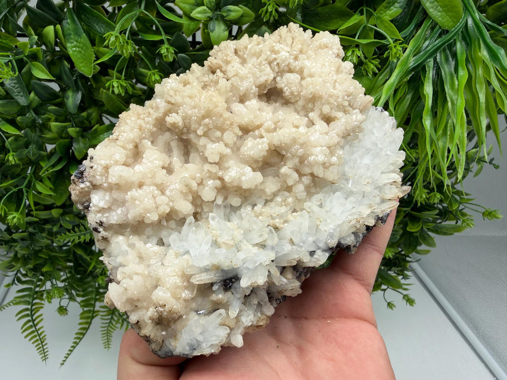 Milky Quartz Calcite Specimen, Borieva Mine Bulgaria, Home Decor Stone