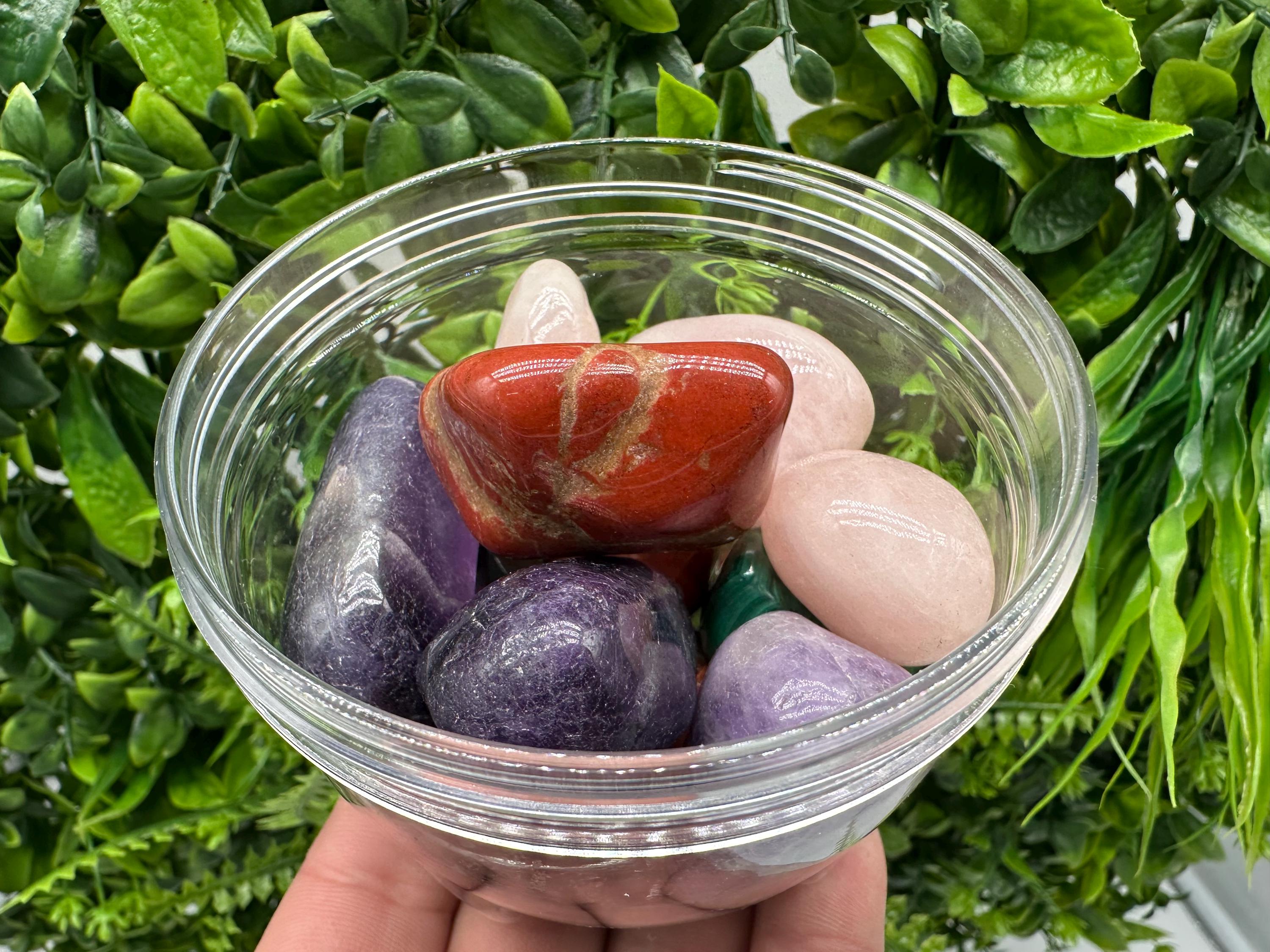 Mixed Tumbled Healing Crystals Set: Polished Raw Stones