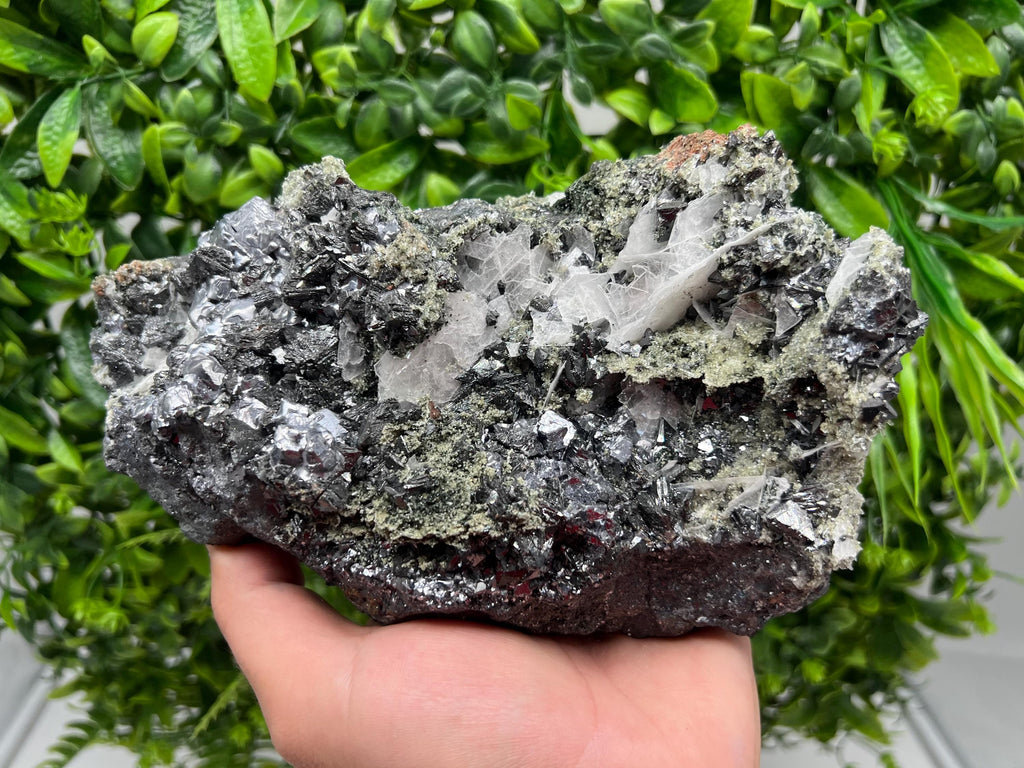 Collection Skeleral GALENA on Sphalerite,Calcite,gree Quartz,natural,collectibles mineral specimen,home decor stone,gift,collection specimen
