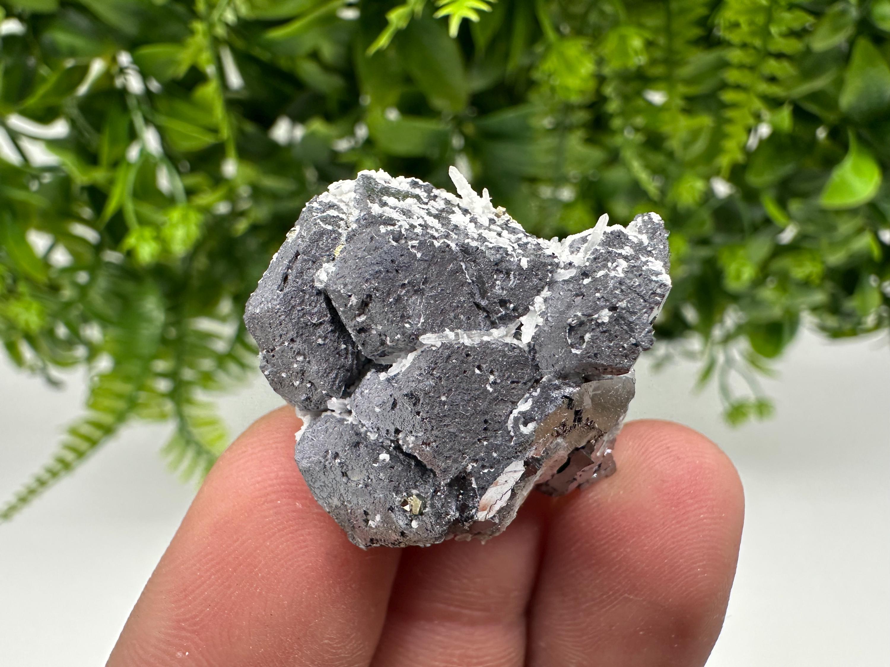 Skeletal Galena on Quartz, Bulgaria Mineral Specimen