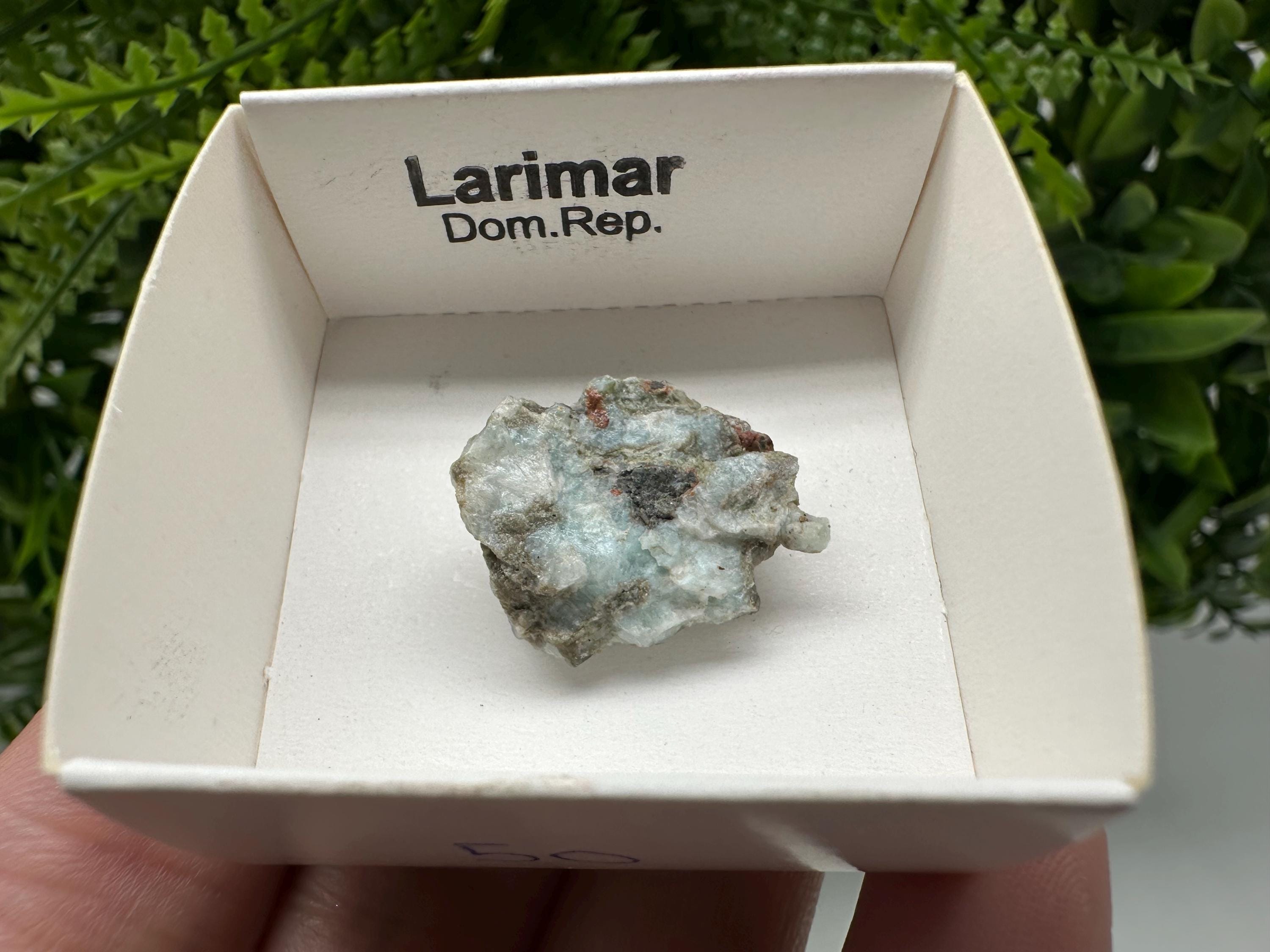 Rare Raw Larimar Specimen: Dominican Republic Crystal BOX 4/4 cm