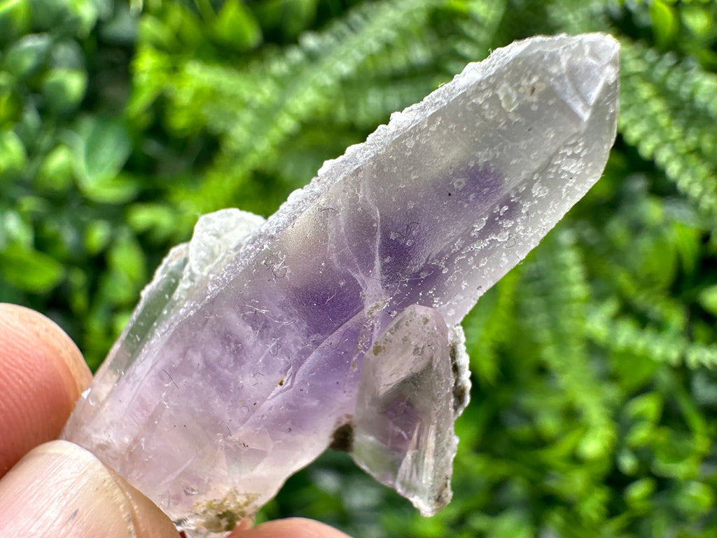 Amethyst Phantom Quartz with Chalcedony and Chlorite - Bulgaria Crystal