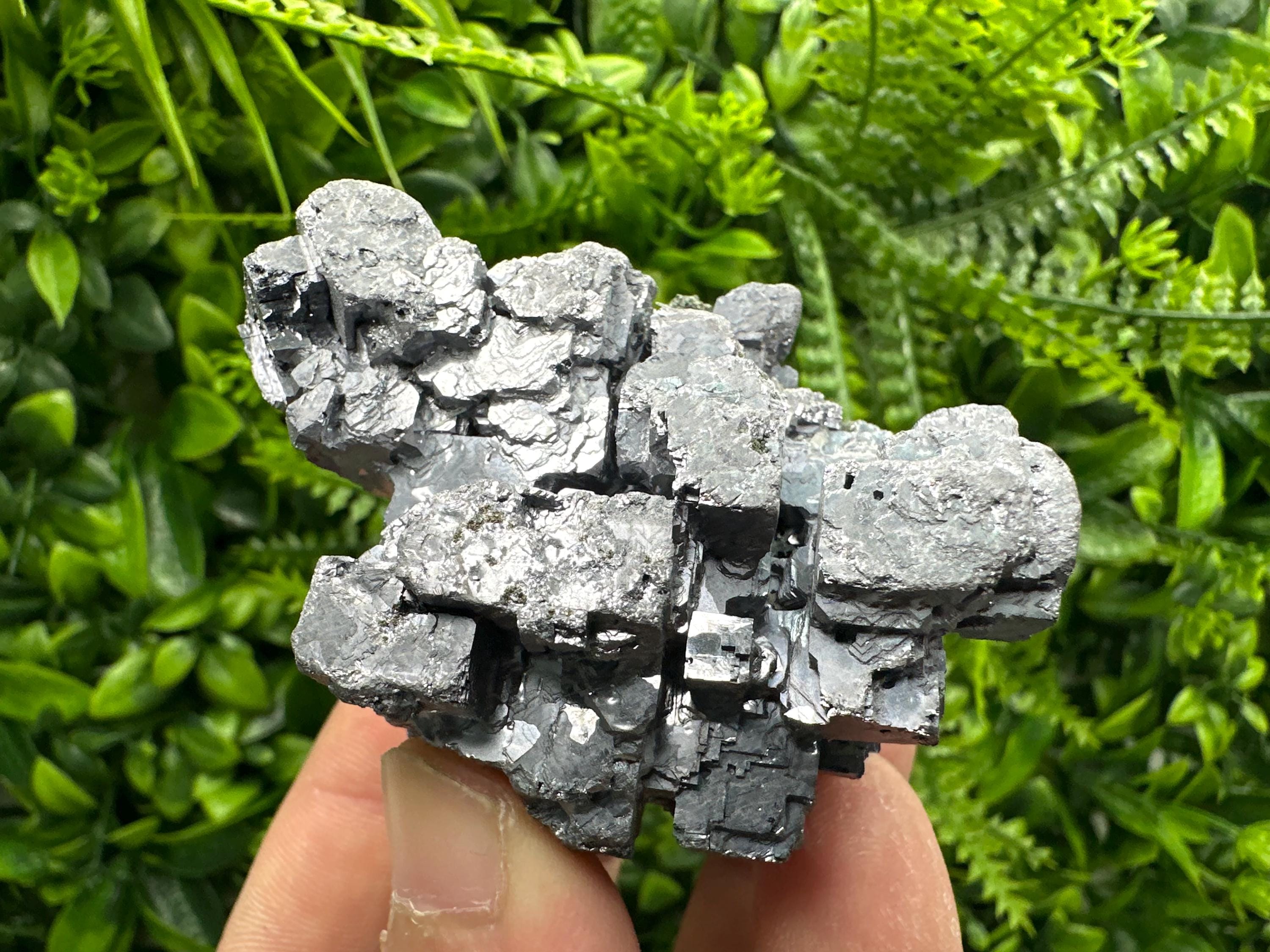Skeletal Galena Cluster: Natural Mineral Specimen, Home Decor Crystal
