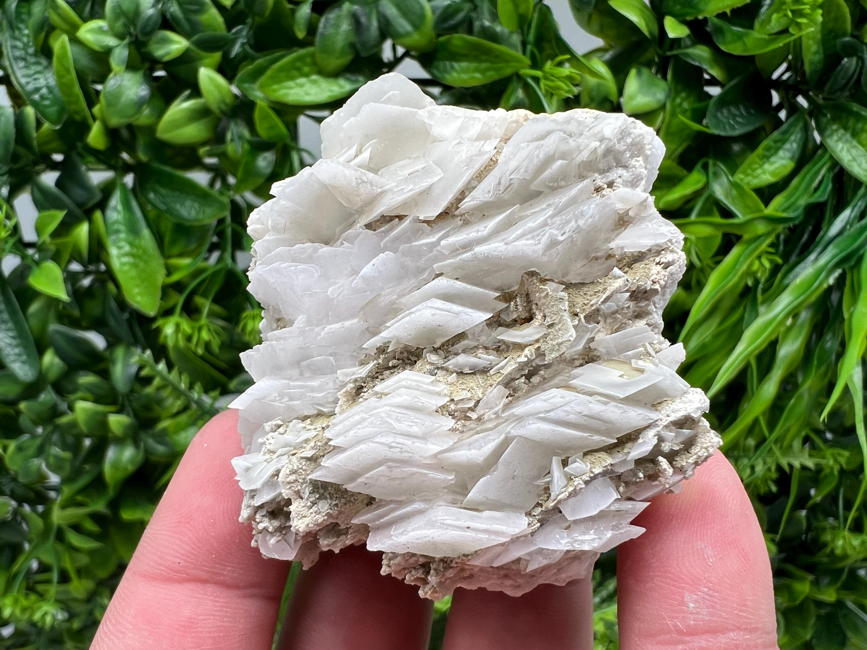 Calcite on Chalcedony Mineral Specimen, Bulgaria Home Decor Stone
