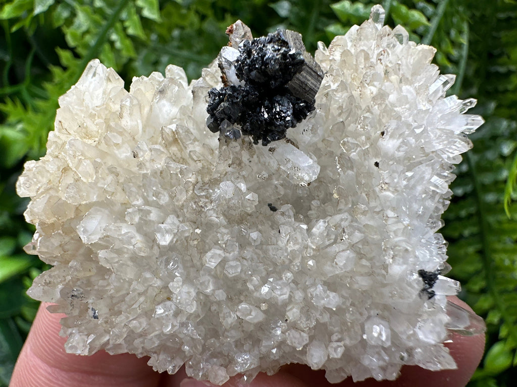 Quartz with Chalcopyrite and Sphalerite, Natural Crystal Home Decor