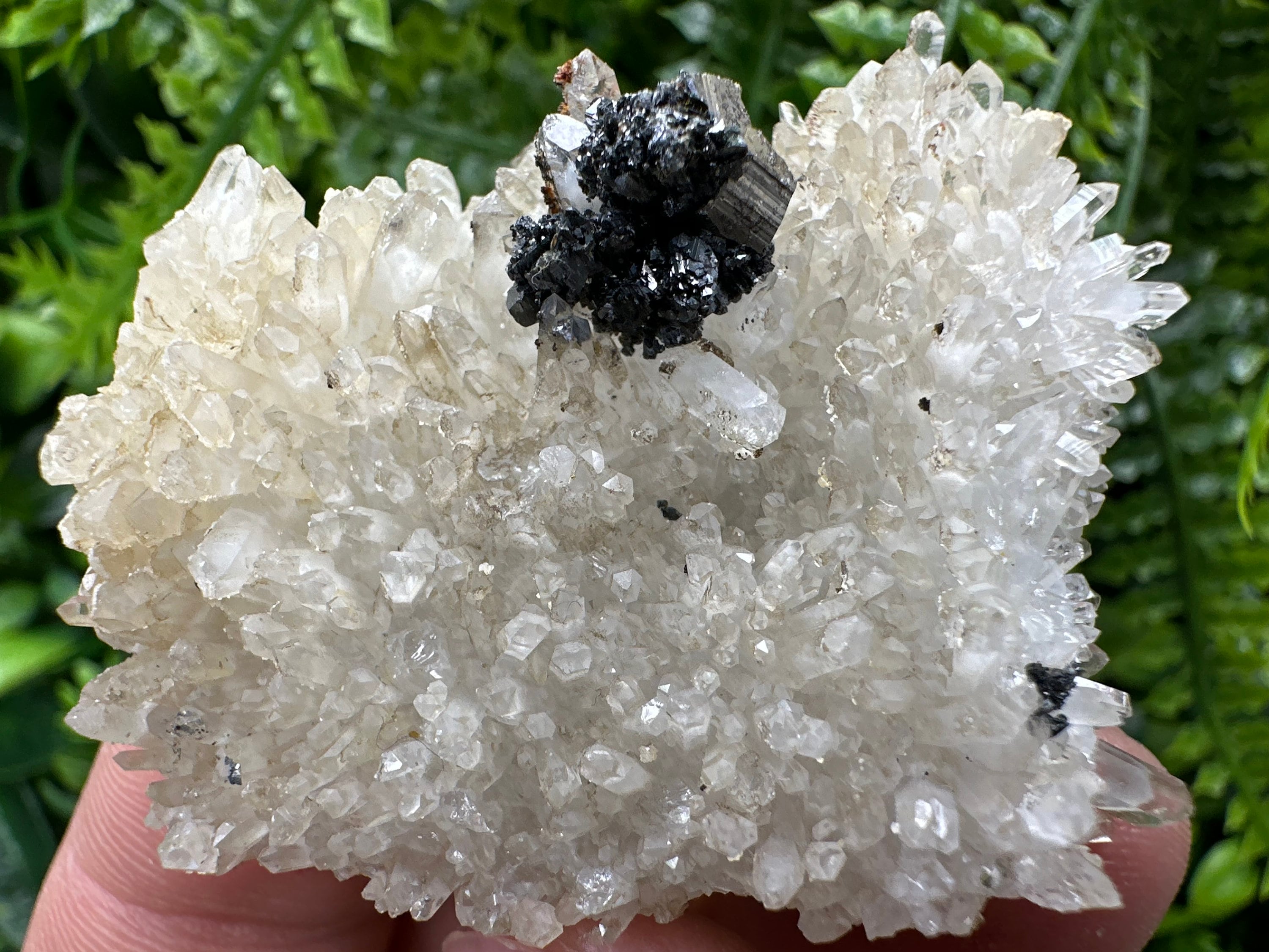 Quartz with Chalcopyrite and Sphalerite, Natural Crystal Home Decor
