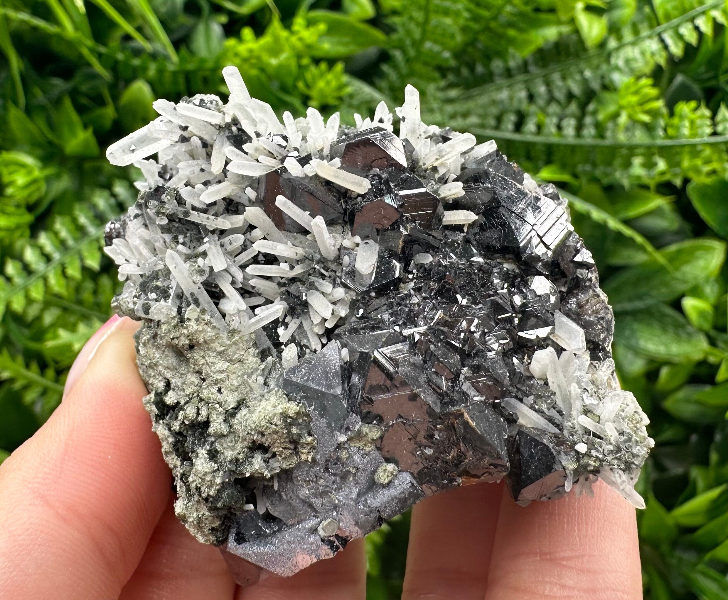 Borieva Sphalerite on Quartz: Rare Mineral Cluster