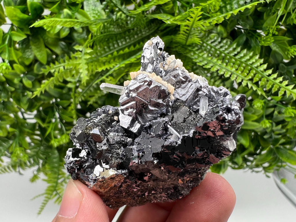 Collected Skeletal GALENA,Sphalerite,Quartz,Calcite from Krushev dol mine,Madan,Bulgaria,natural,collectible mineral specimen home decor