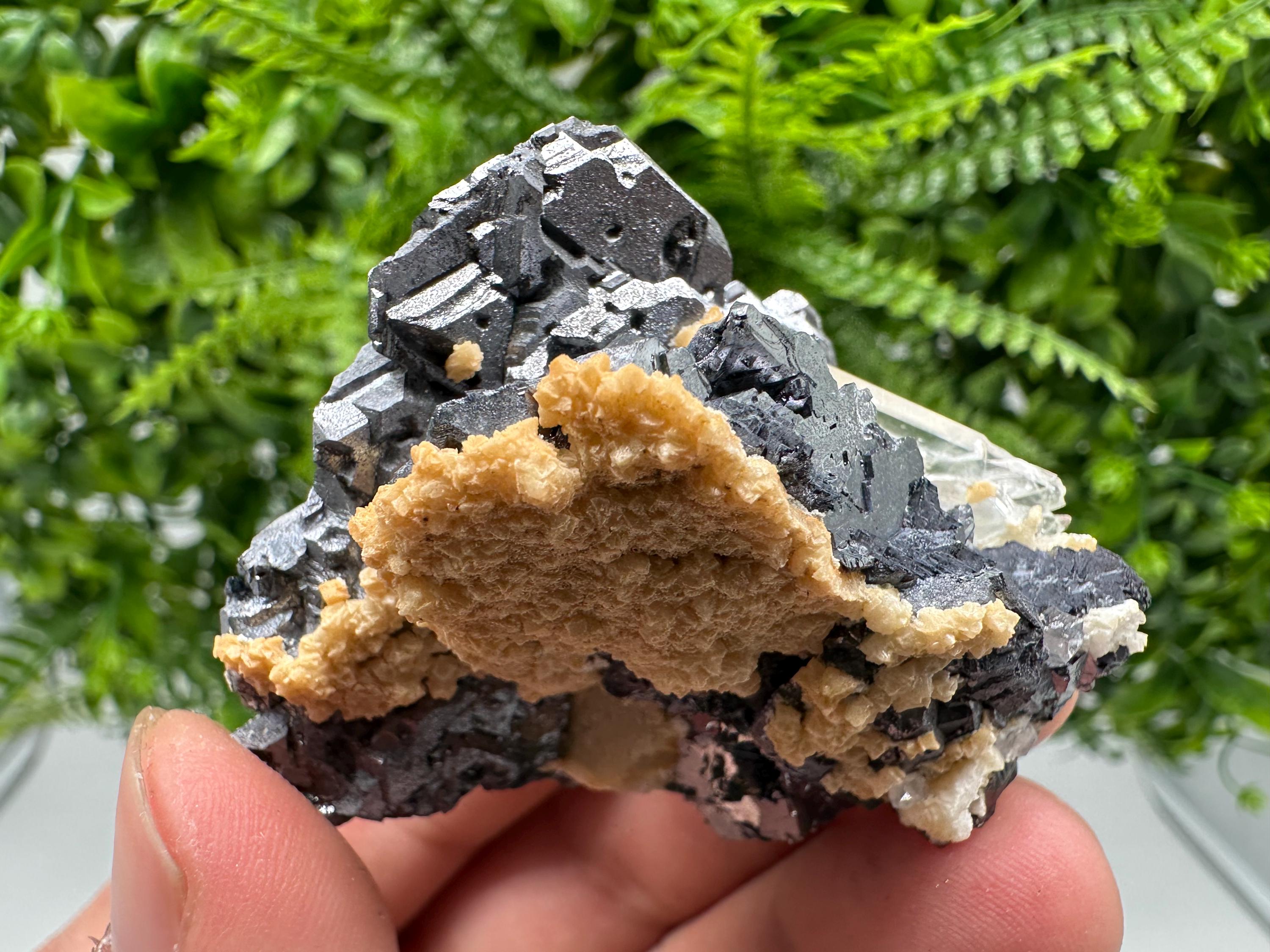 Amazing Galena spinel law on Quartz whit Siderite,from Krushev dol mine,Bulgaria,natural,collection mineral specimen,home decor crystal,souv