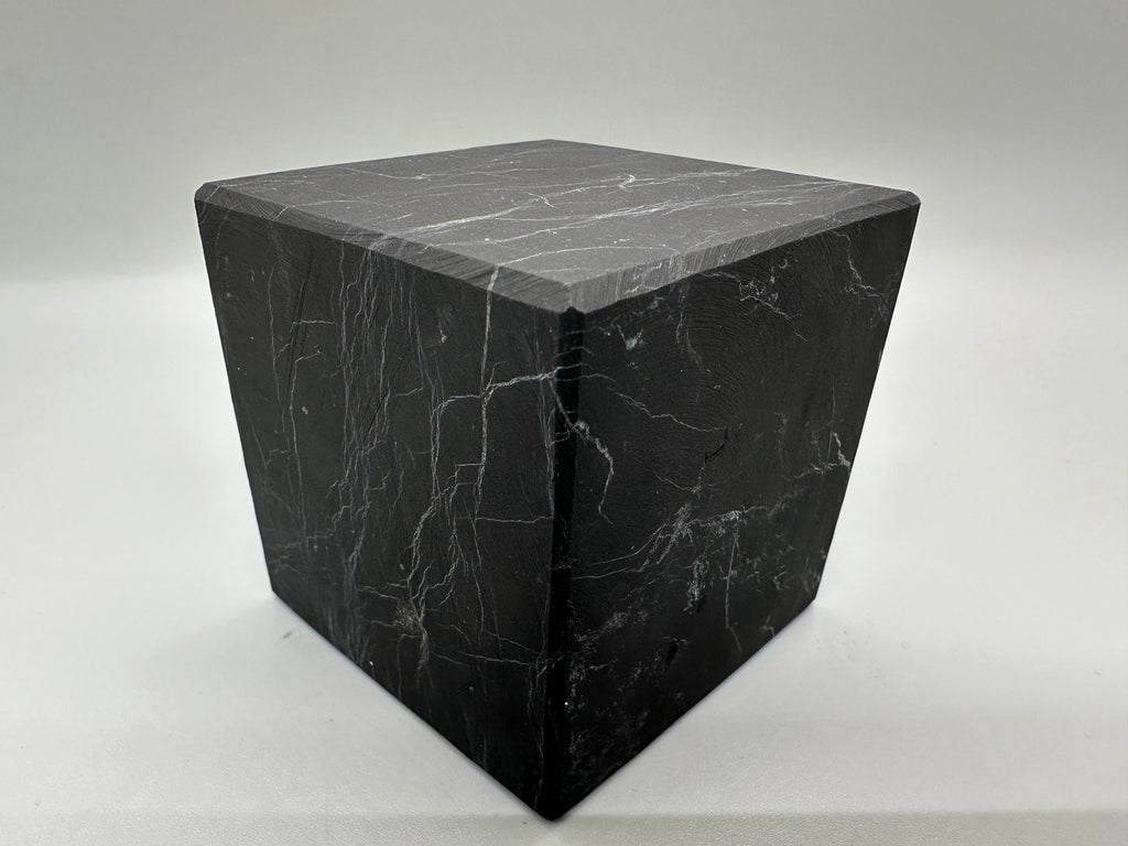 6cm Shungite Cube: EMF & 5G Protection, Healing Crystal