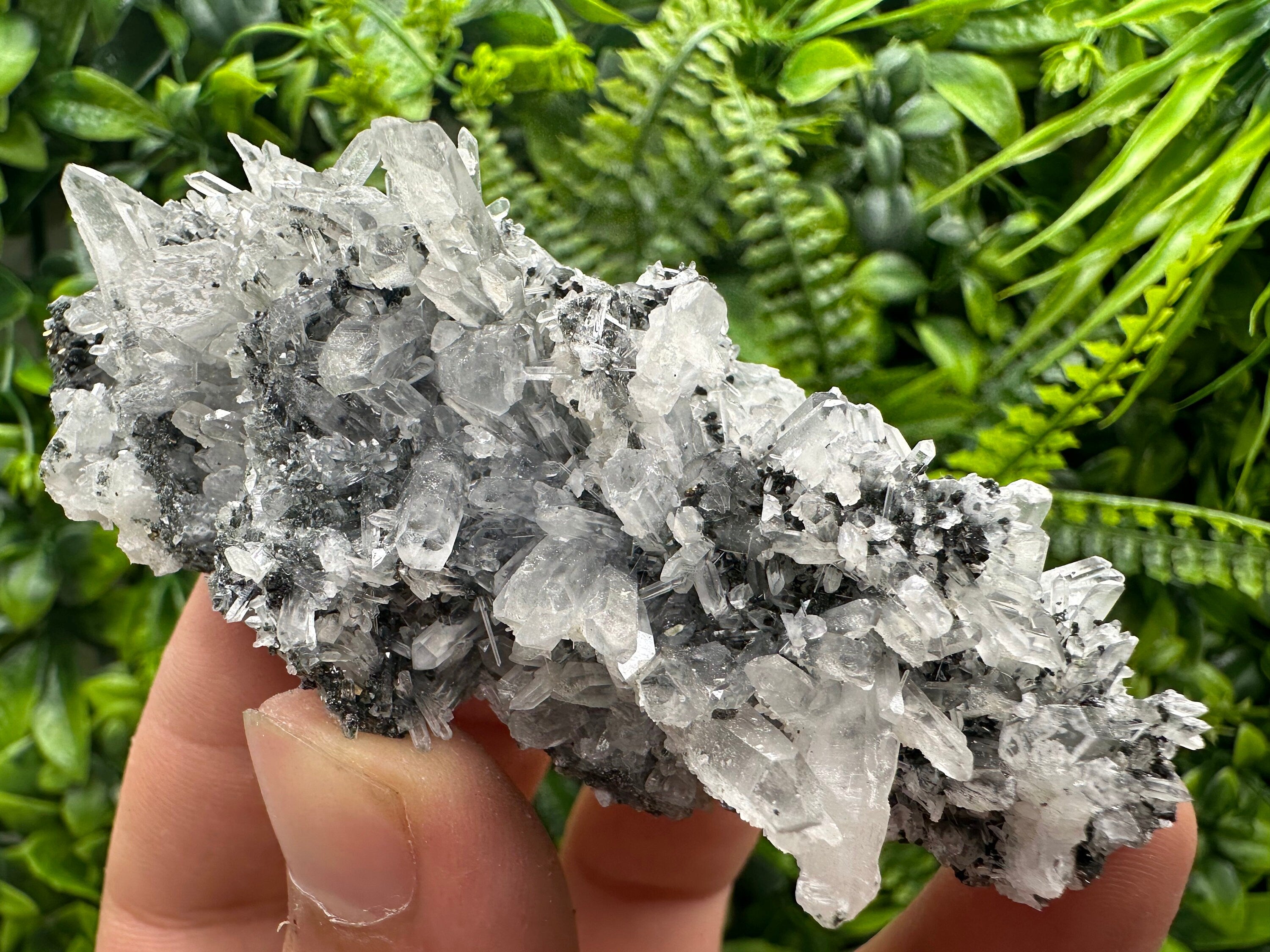 Quartz with Calcite and Chlorite: Natural Crystal Souvenir