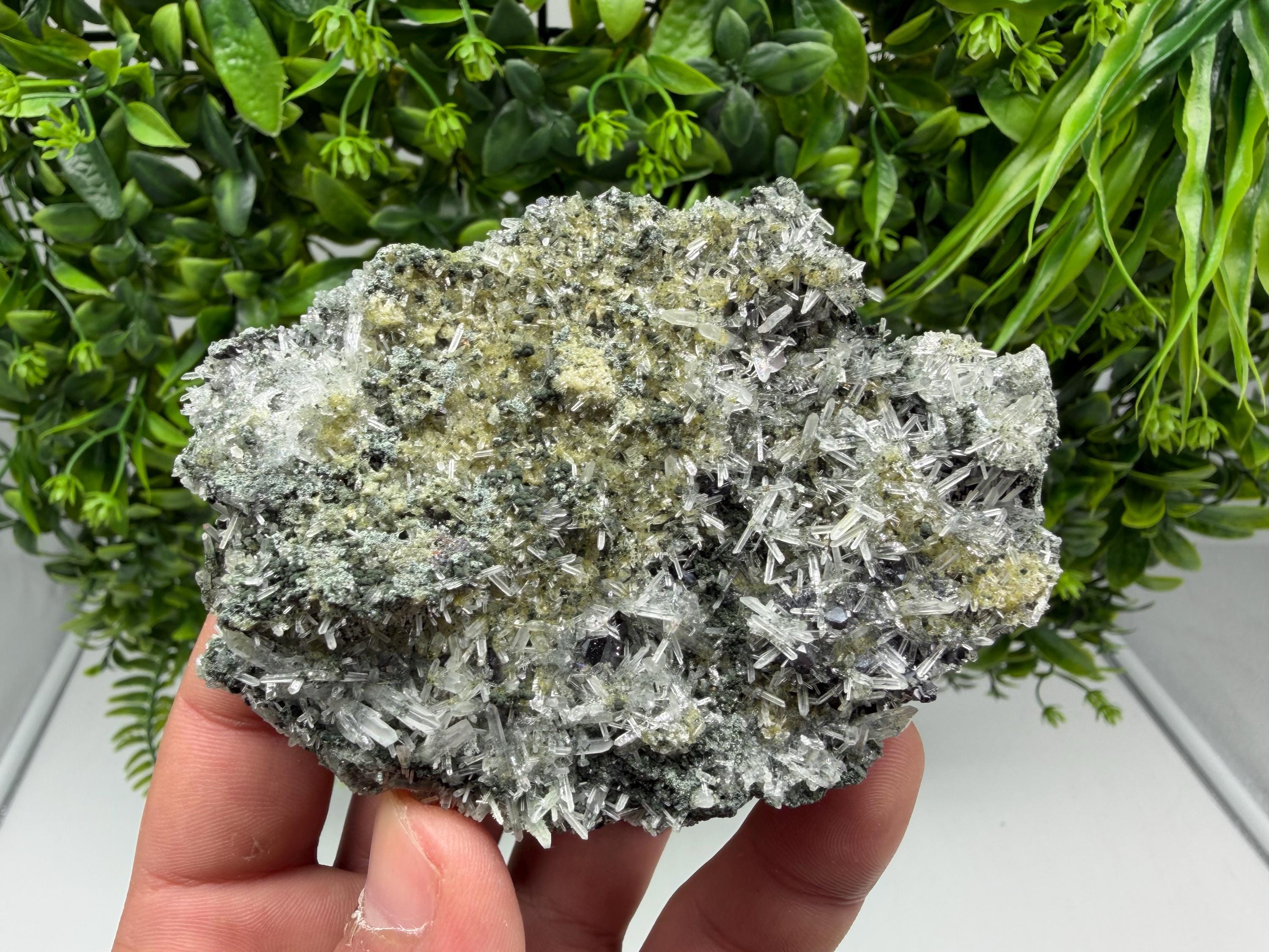 Quartz with Epidote on Matrix, Borieva Mine Bulgaria