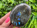 Polished Labradorite Stone: Multifire Crystal Decor Slab, Rainbow Sheen