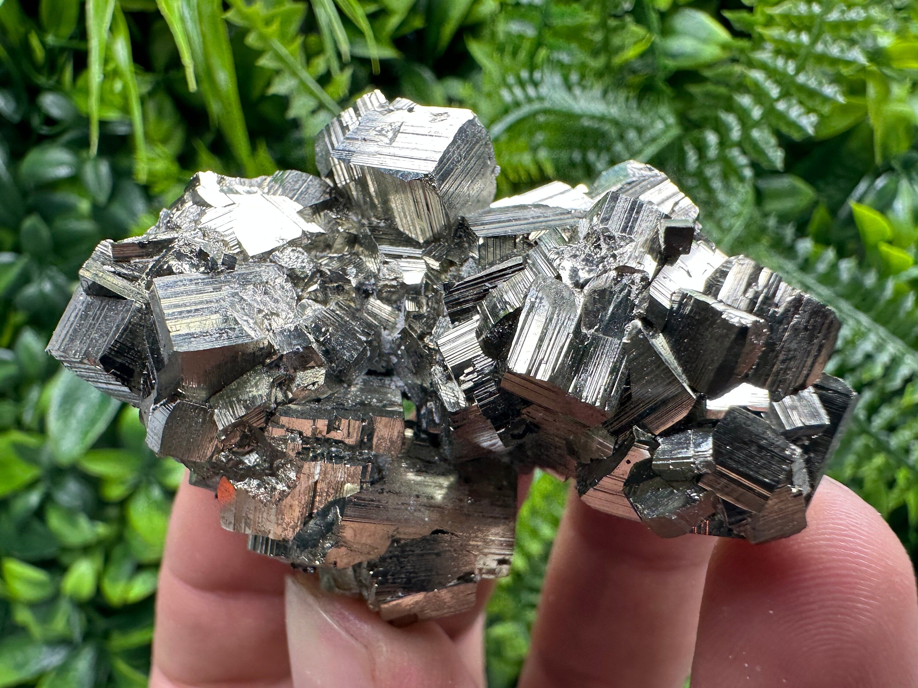 Rare Shiny Pyrite Cluster: Natural Crystal Mineral Souvenir