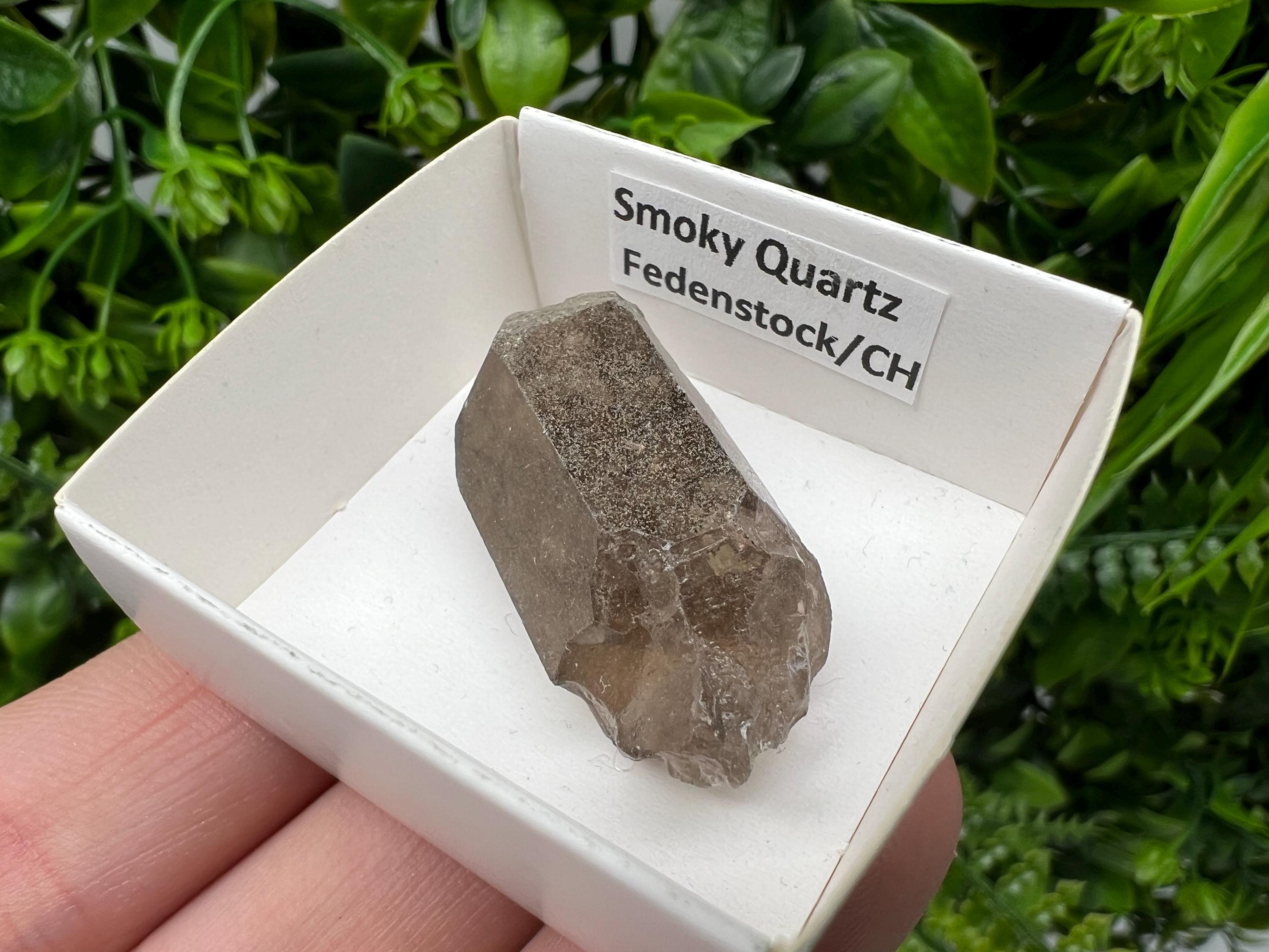 Rare Smoky Quartz Point, Fedenstock Switzerland Mineral Specimen (40MM)