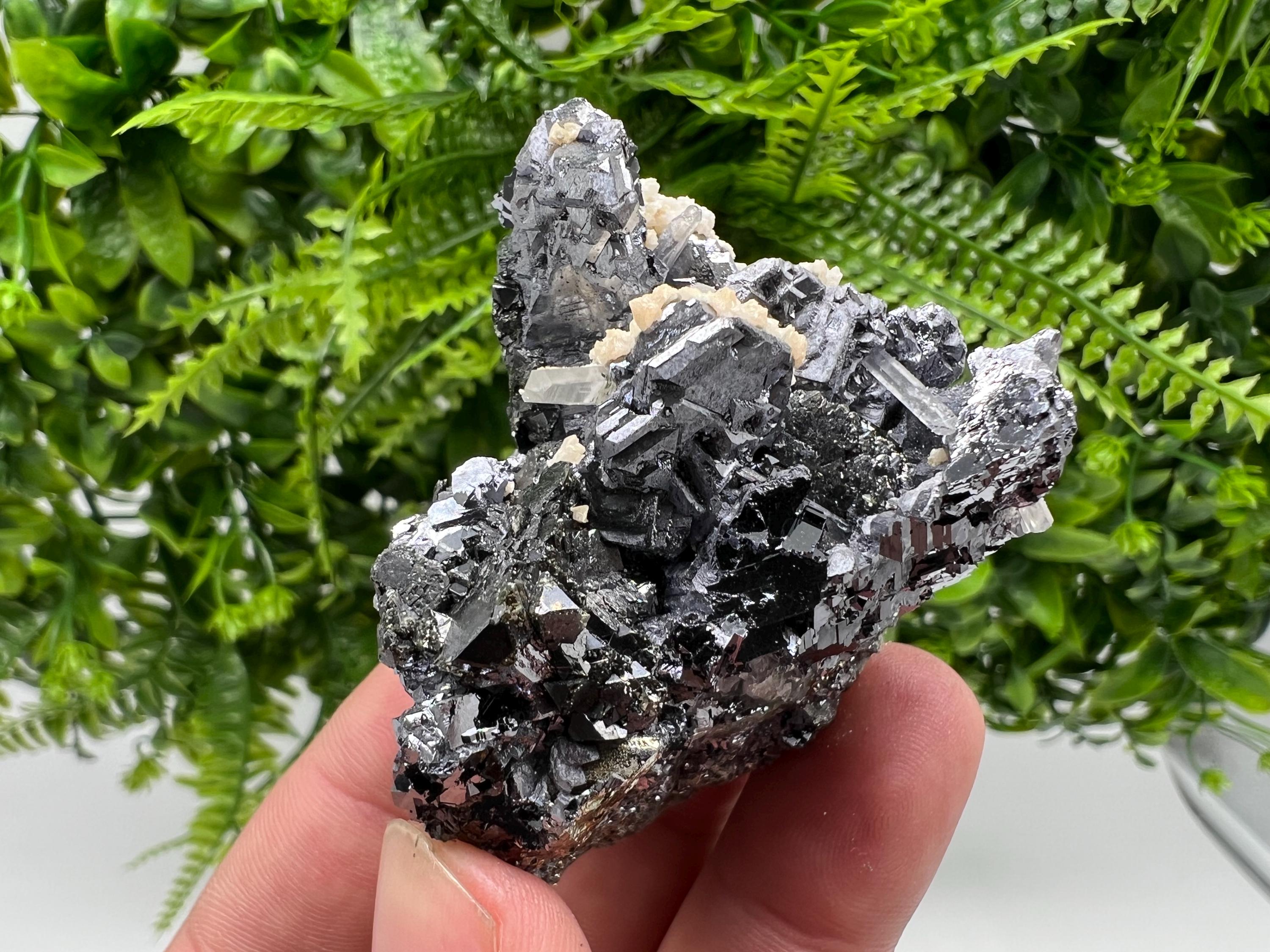 Collected Skeletal GALENA,Sphalerite,Quartz,Calcite from Krushev dol mine,Madan,Bulgaria,natural,collectible mineral specimen home decor