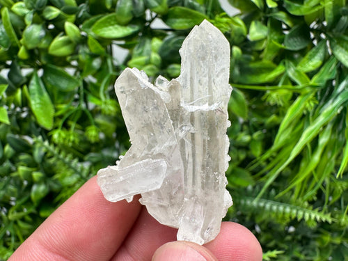 Calcite on Quartz Crystal: Borieva Mine, Bulgaria
