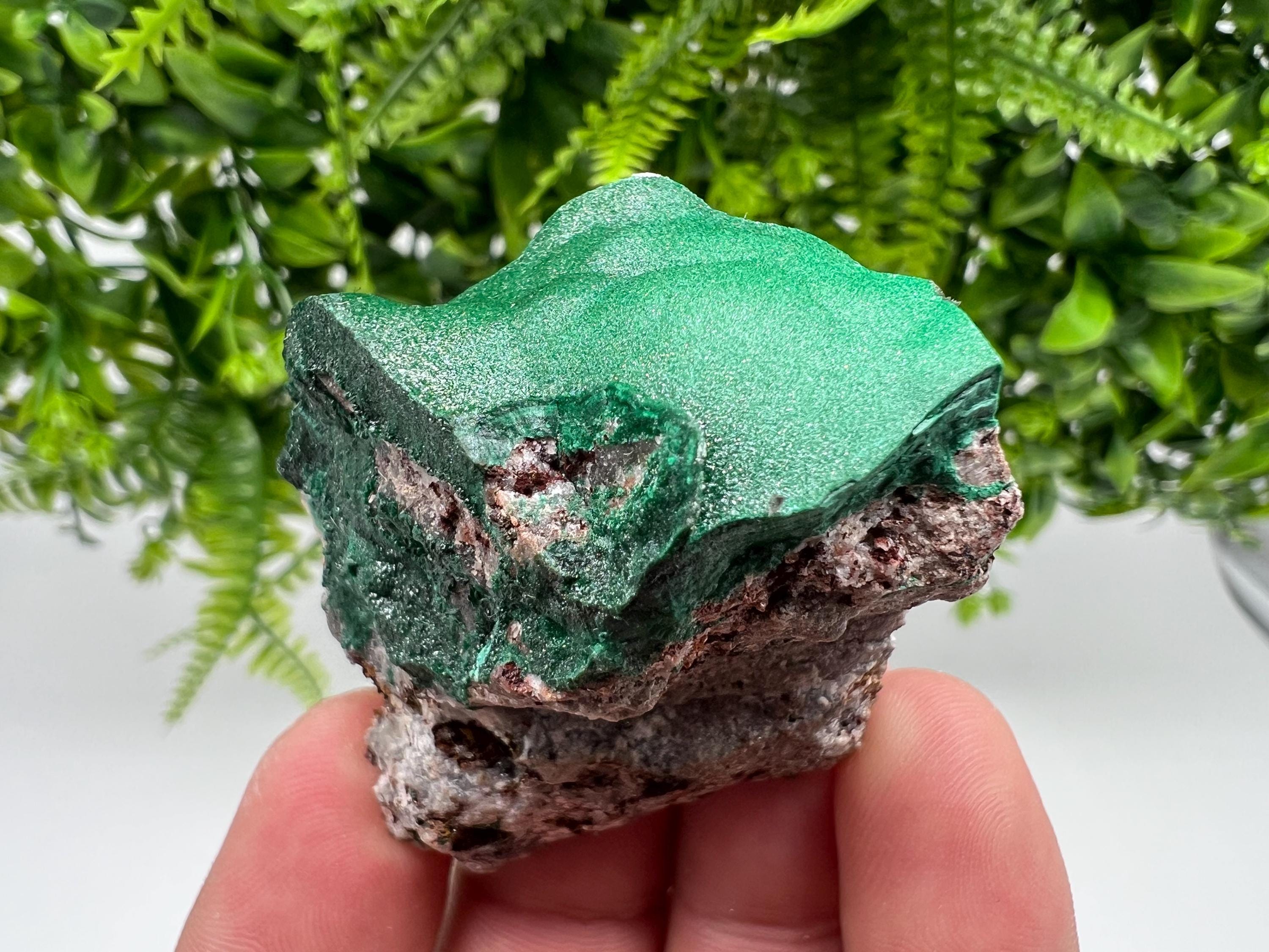 Green Polished Malachite Crystal from Congo, Chakra Stone