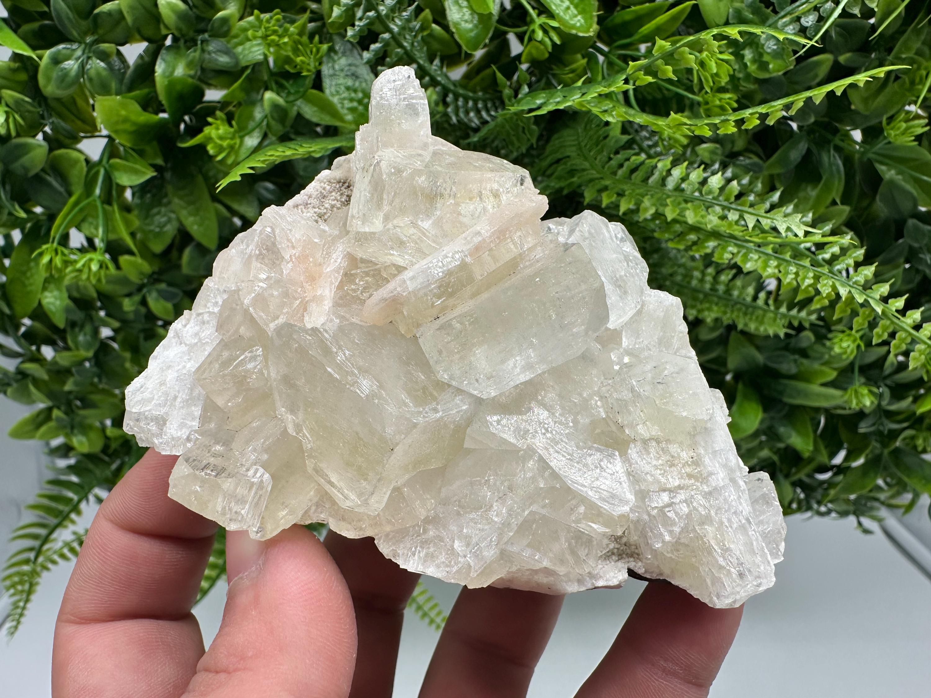 Apophyllite Stilbite Cluster on Chalcedony, India Crystal Mineral Specimen