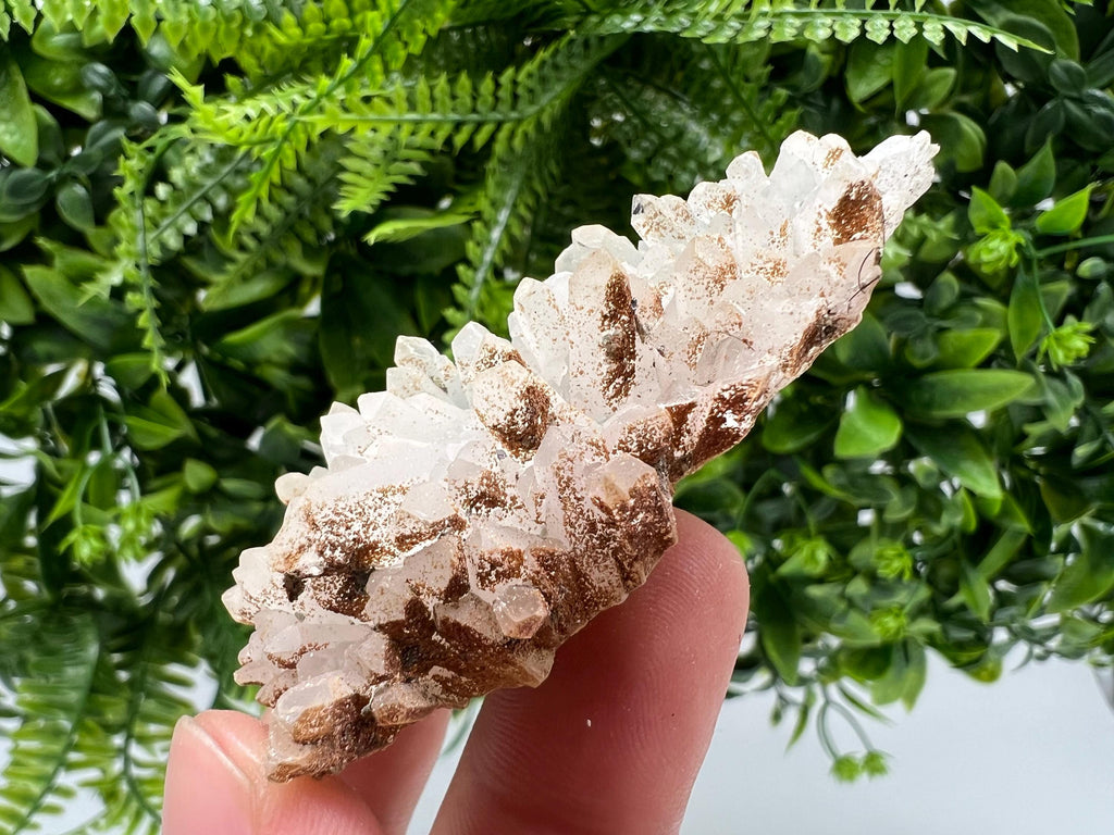Quartz whit Brown Rhodochrosite from Djurcovo mine,Bulgaria,Quartz,Rhodochrosite cluster,natural mineral,collection crystal,mineral specimen