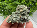 Pyrite on Green Quartz Mineral Specimen, Borieva Mine, Bulgaria