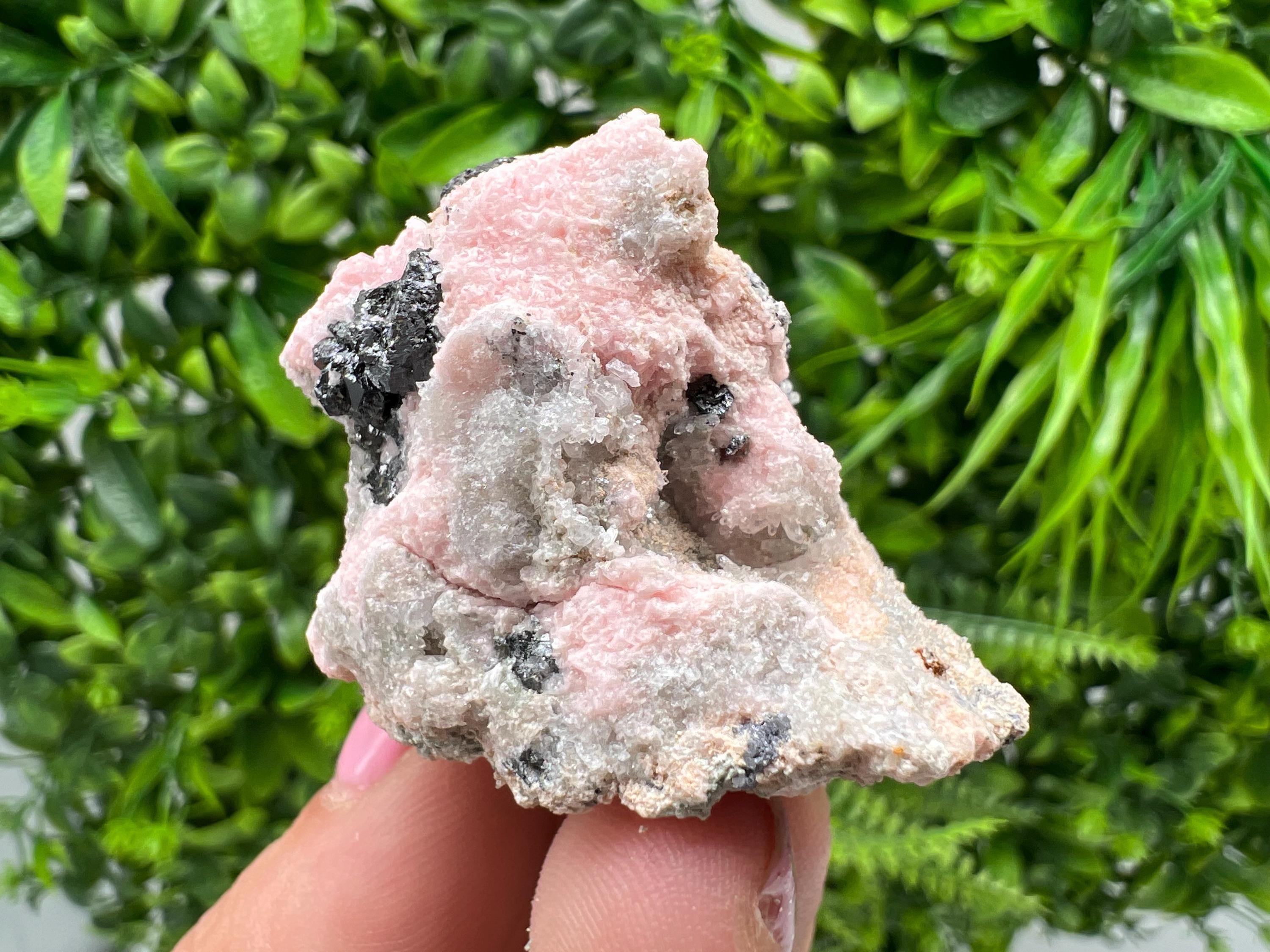 Beautiful Rhodochrosite perfect pink colour Starnica Mine Davidcovo Bulgaria natural minerals souvenir crystal gift home decor stone gift