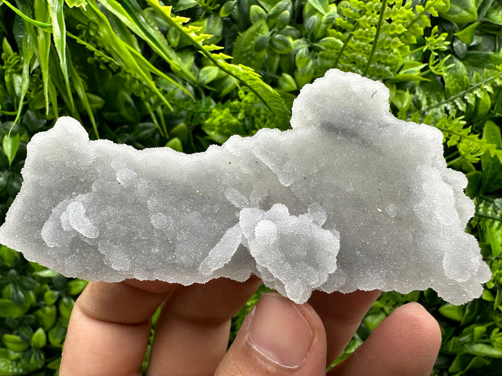 Blue Chalcedony Quartz with Chlorite Inclusions: Bulgaria Crystal Decor