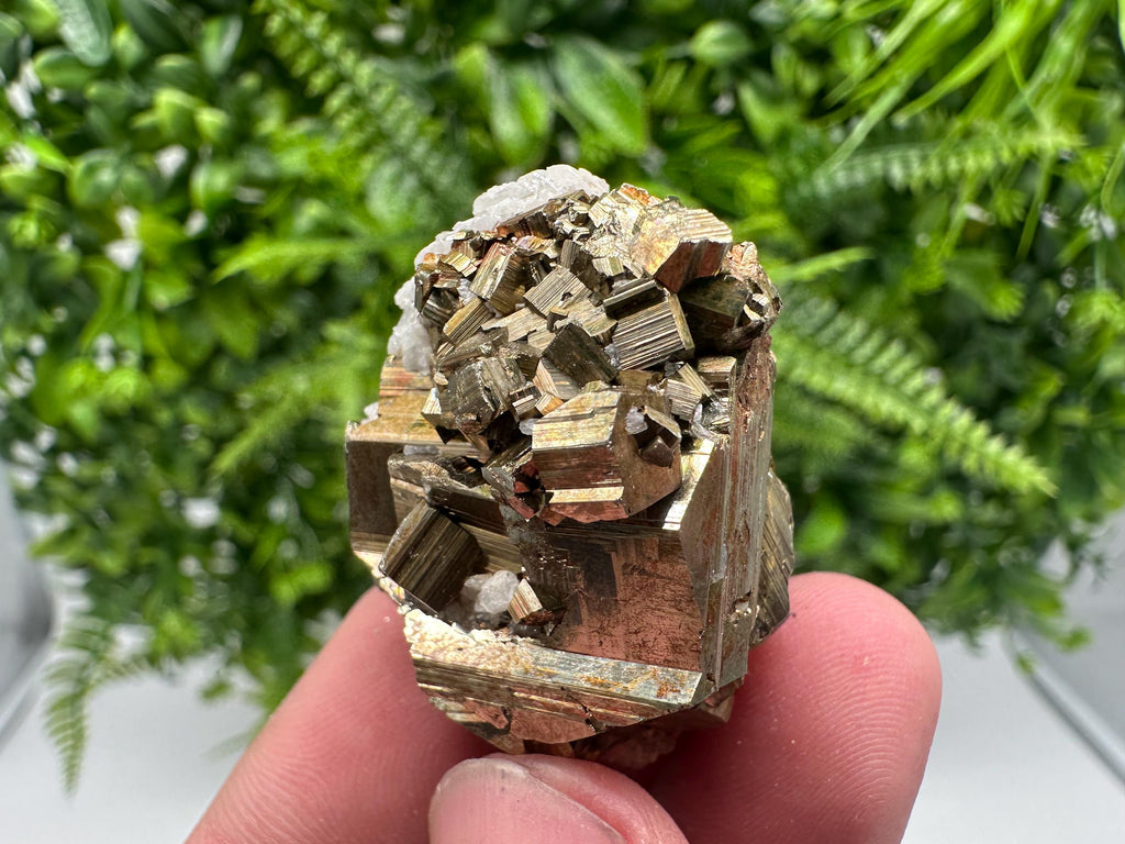 Rainbow Pyrite Cluster: Bulgarian Mineral Specimen, Home Decor Gift