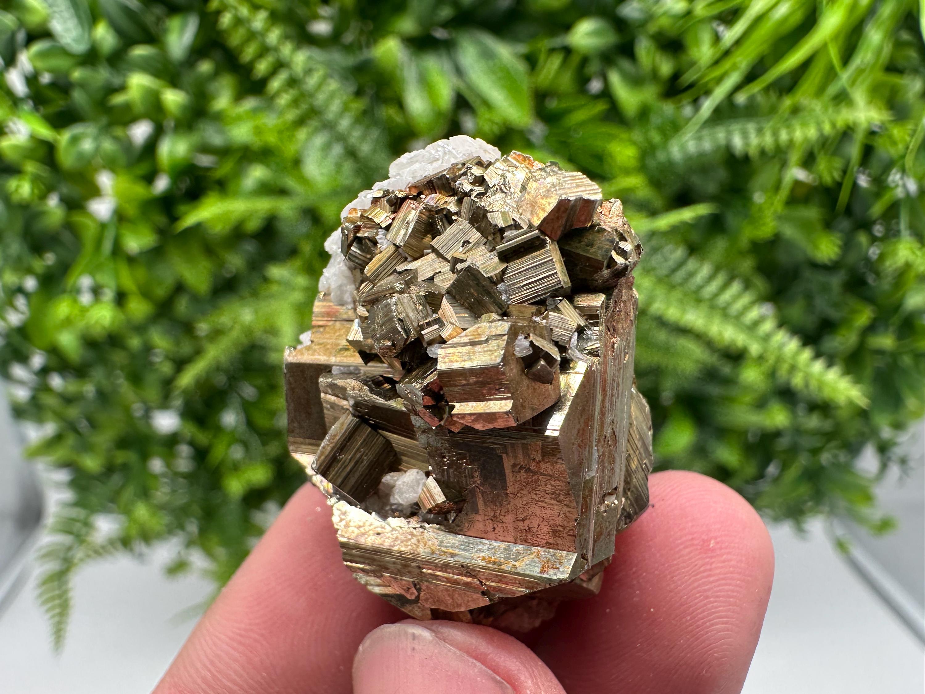 Rainbow Pyrite Cluster: Bulgarian Mineral Specimen, Home Decor Gift