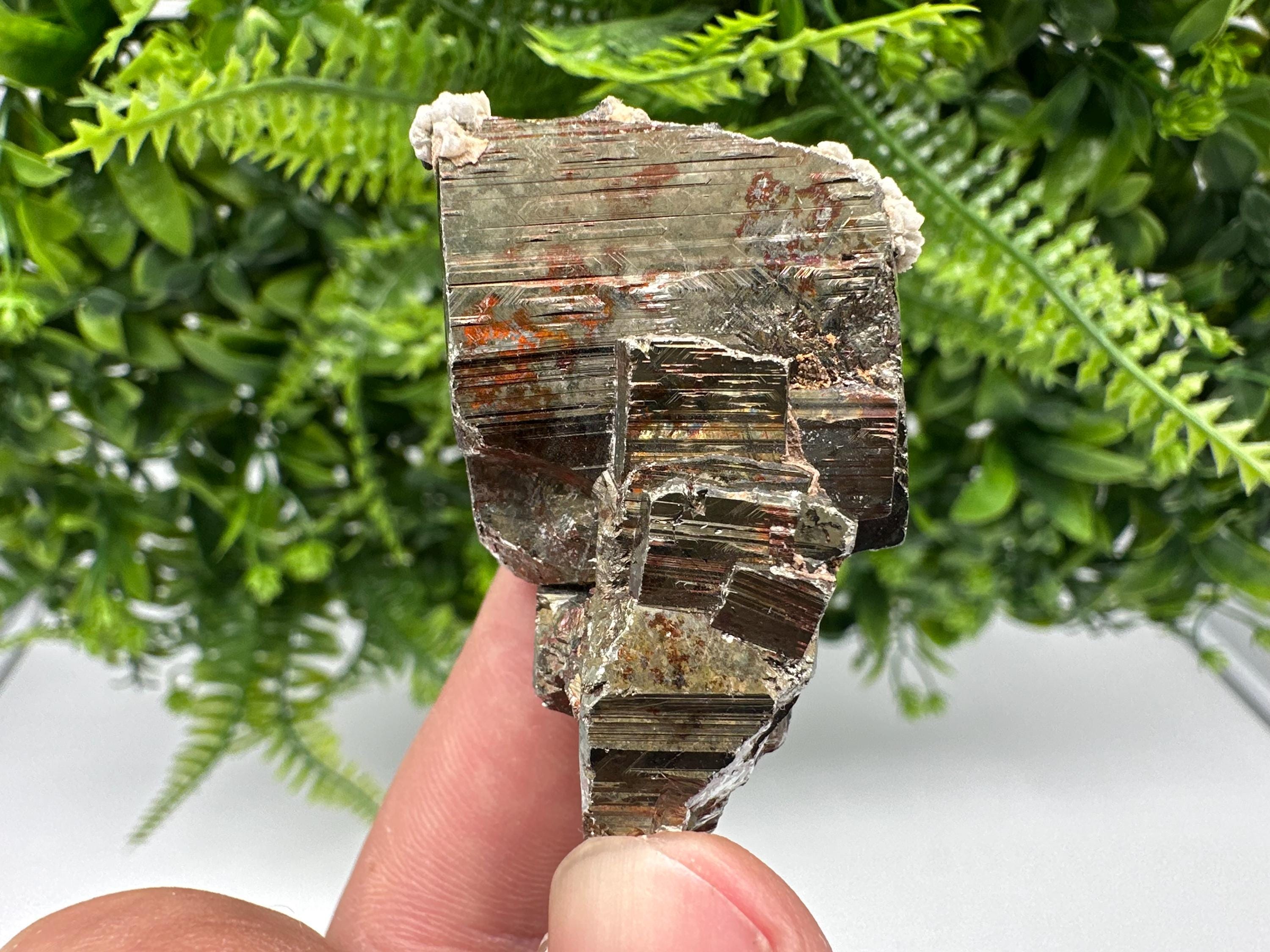 Wonderful Rainbow Pyrite whit Calcite,natural minerals souvenir Crystal,collection stone,rare minerals,home decor,Borieva Bulgaria