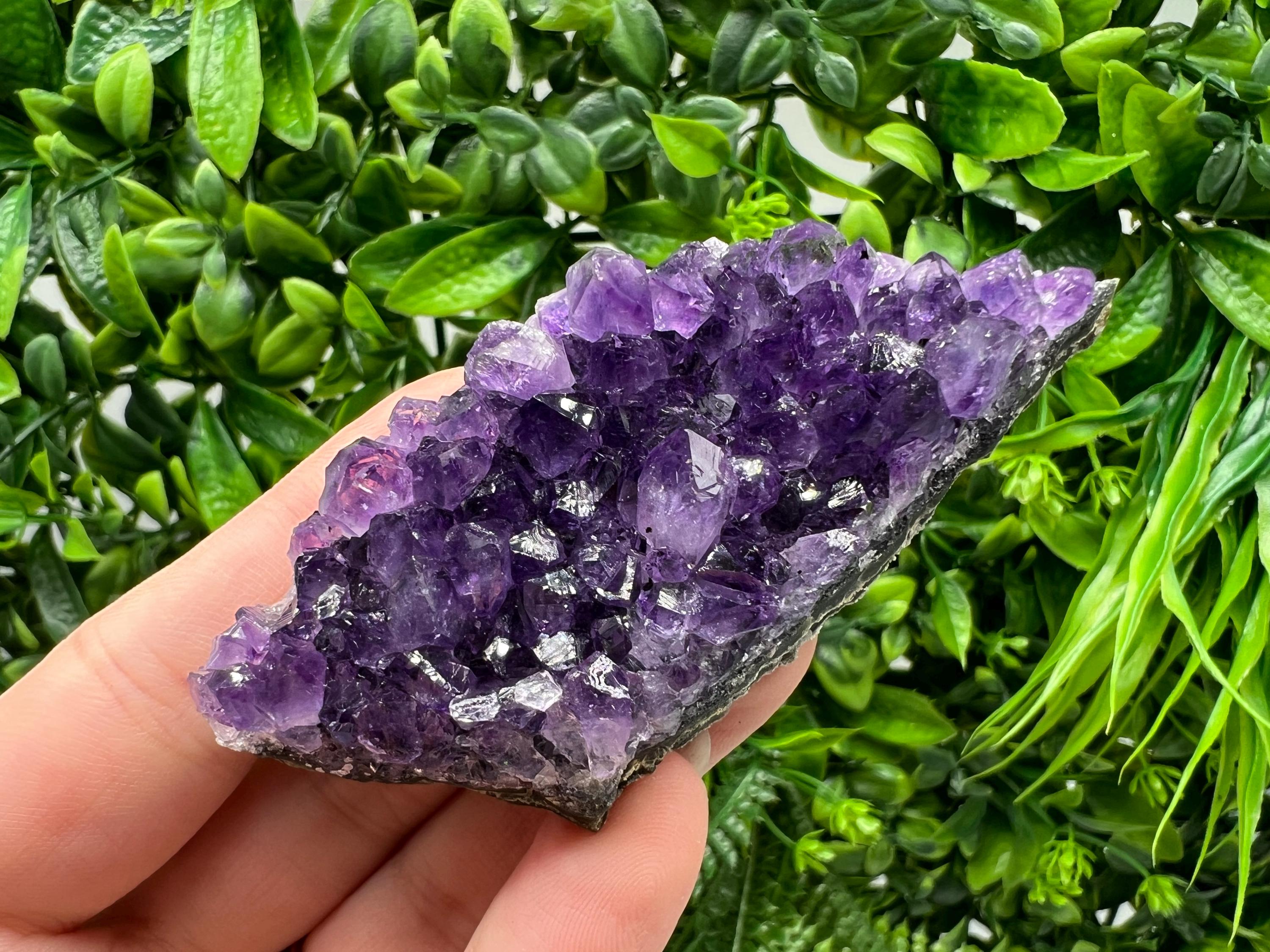 Uruguay Amethyst Crystal: Purple Quartz Home Decor, Energy Stone