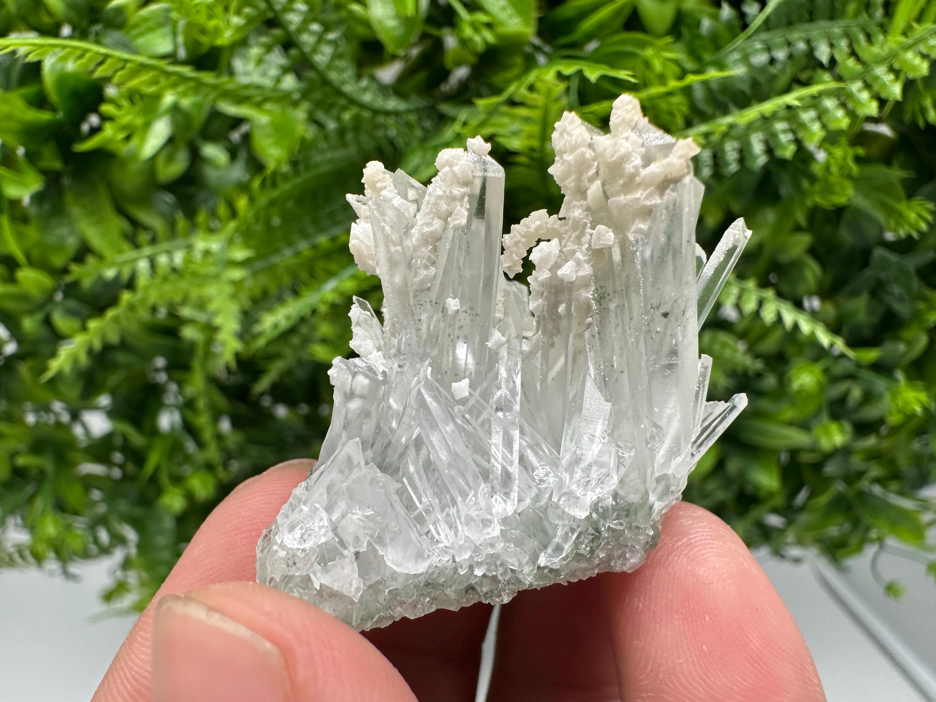 Quartz with Calcite: Madan Bulgaria Natural Crystal Mineral