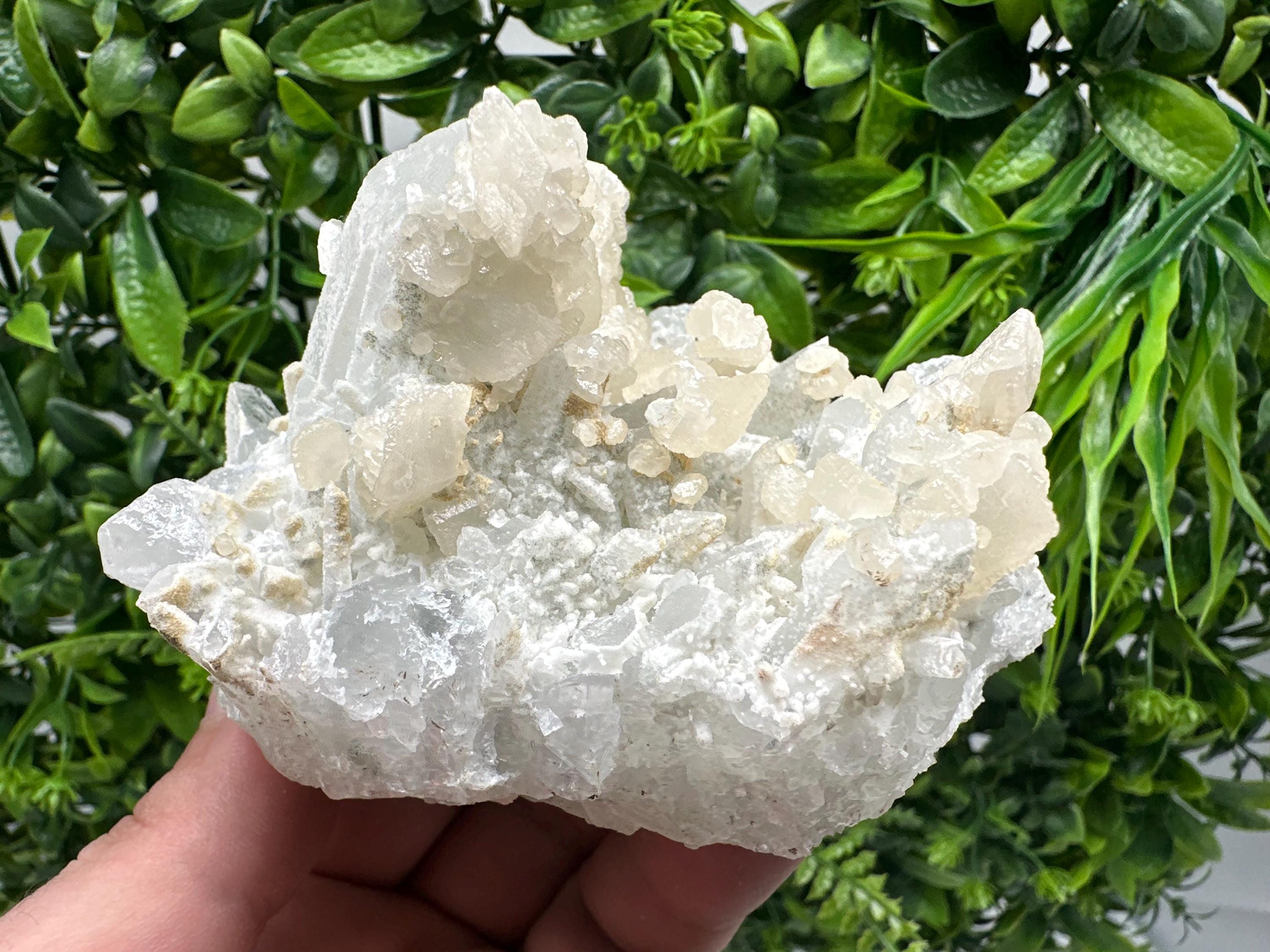 Milky Quartz Calcite Specimen, Borieva Mine Bulgaria, Home Decor Stone