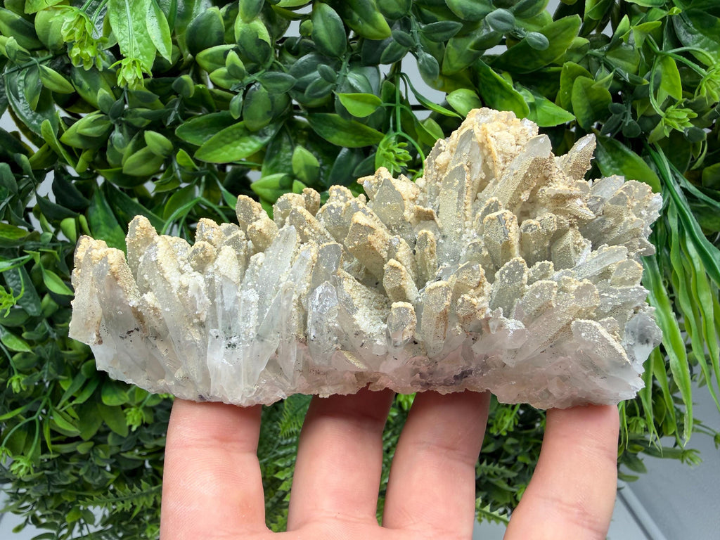 Stunning Transparent Quartz on Chlorite Matrix white Calcite from Borieva mine,Madan,Bulgaria,collection mineral specimen,home decor,gift