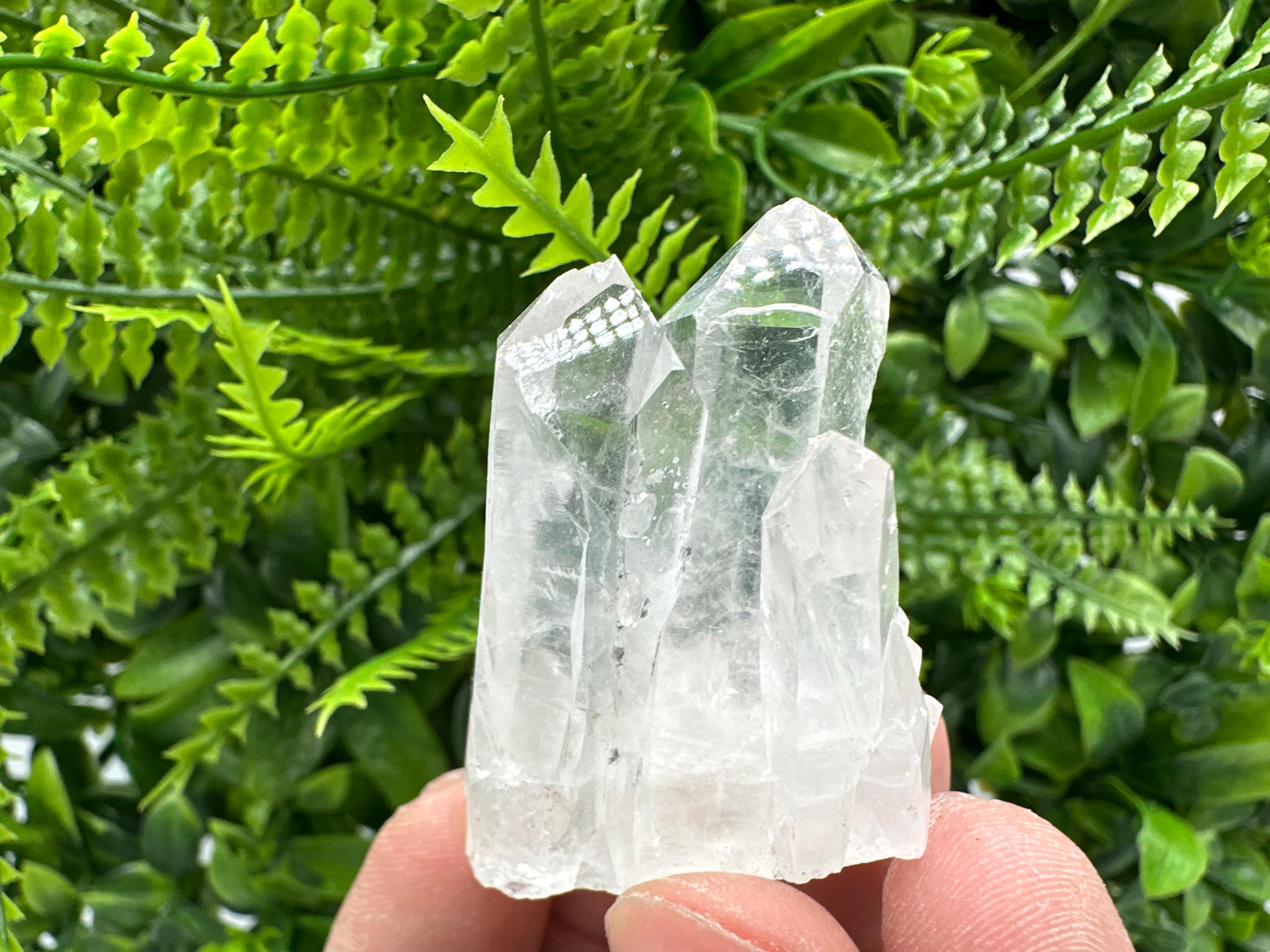 Transparent Quartz Crystal Cluster, Djurcovo Mine, Bulgaria, Rare Mineral Specimen