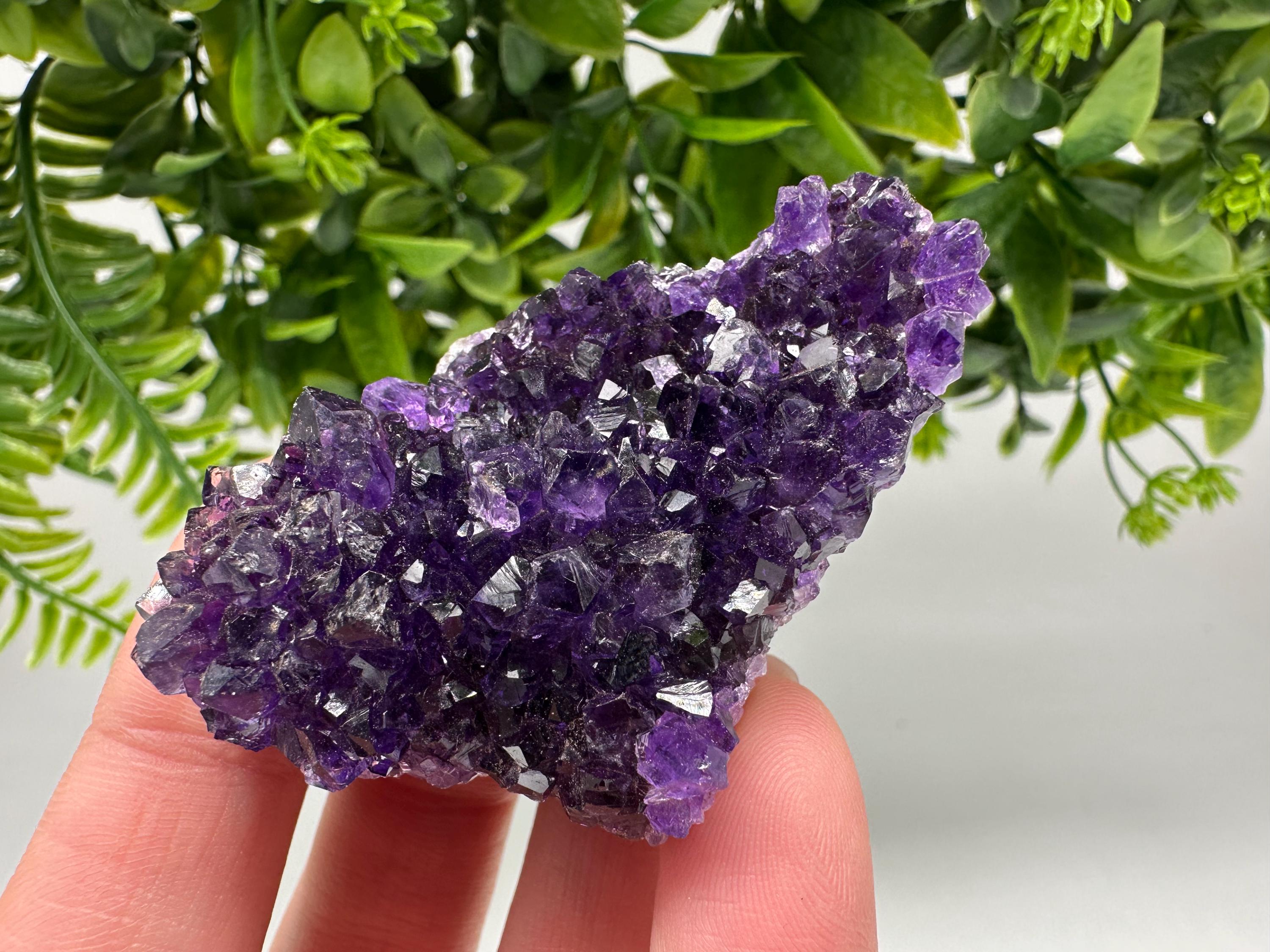 Uruguay Amethyst Crystal: Purple Quartz Home Decor, Energy Stone