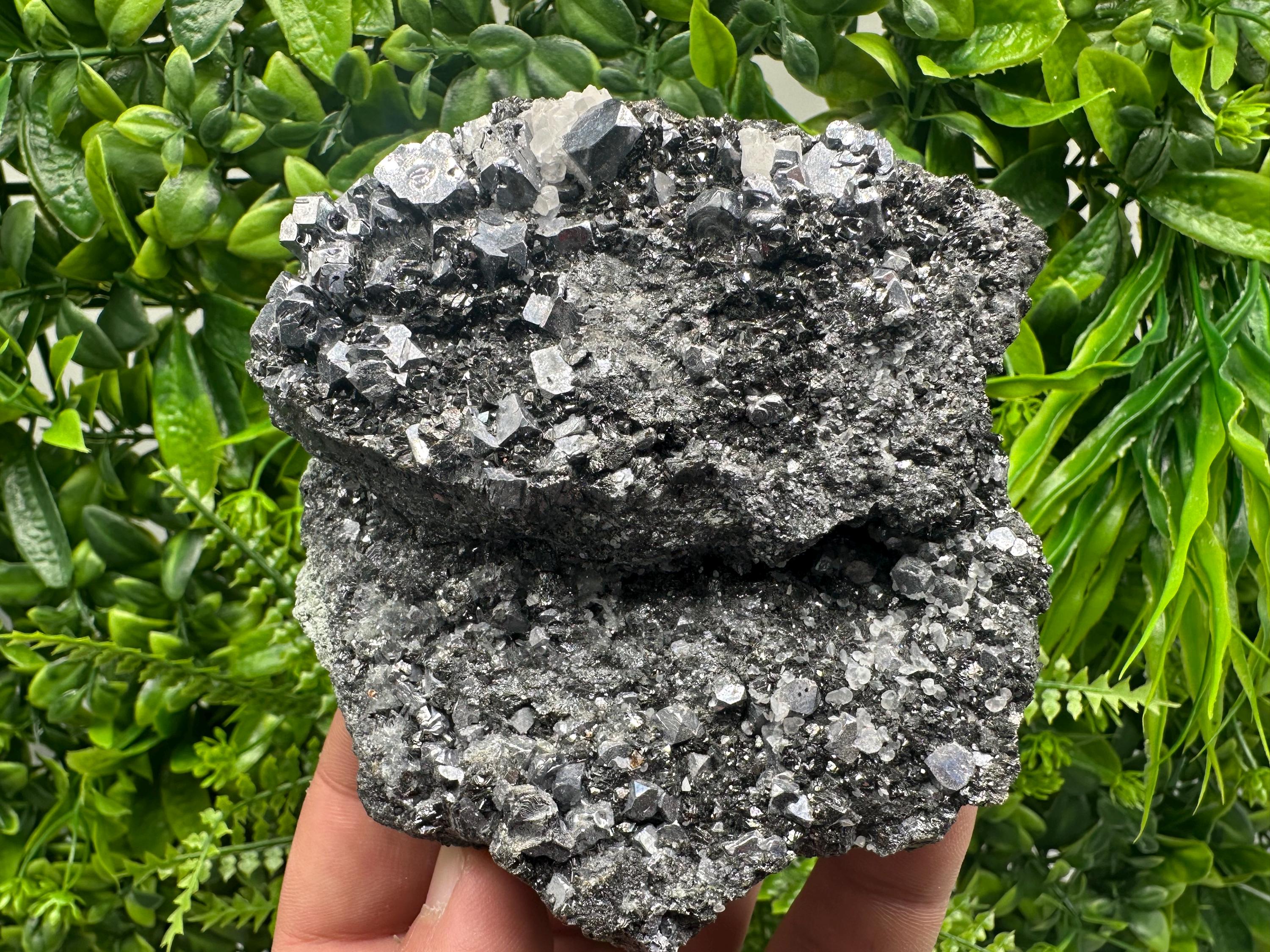 Galena Sphalerite Mineral Specimen on Matrix, Borieva Mine, Bulgaria