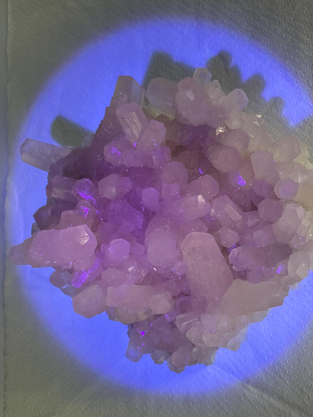 Calcite on Green Quartz: Djurcovo Mine, Bulgaria Healing Crystal