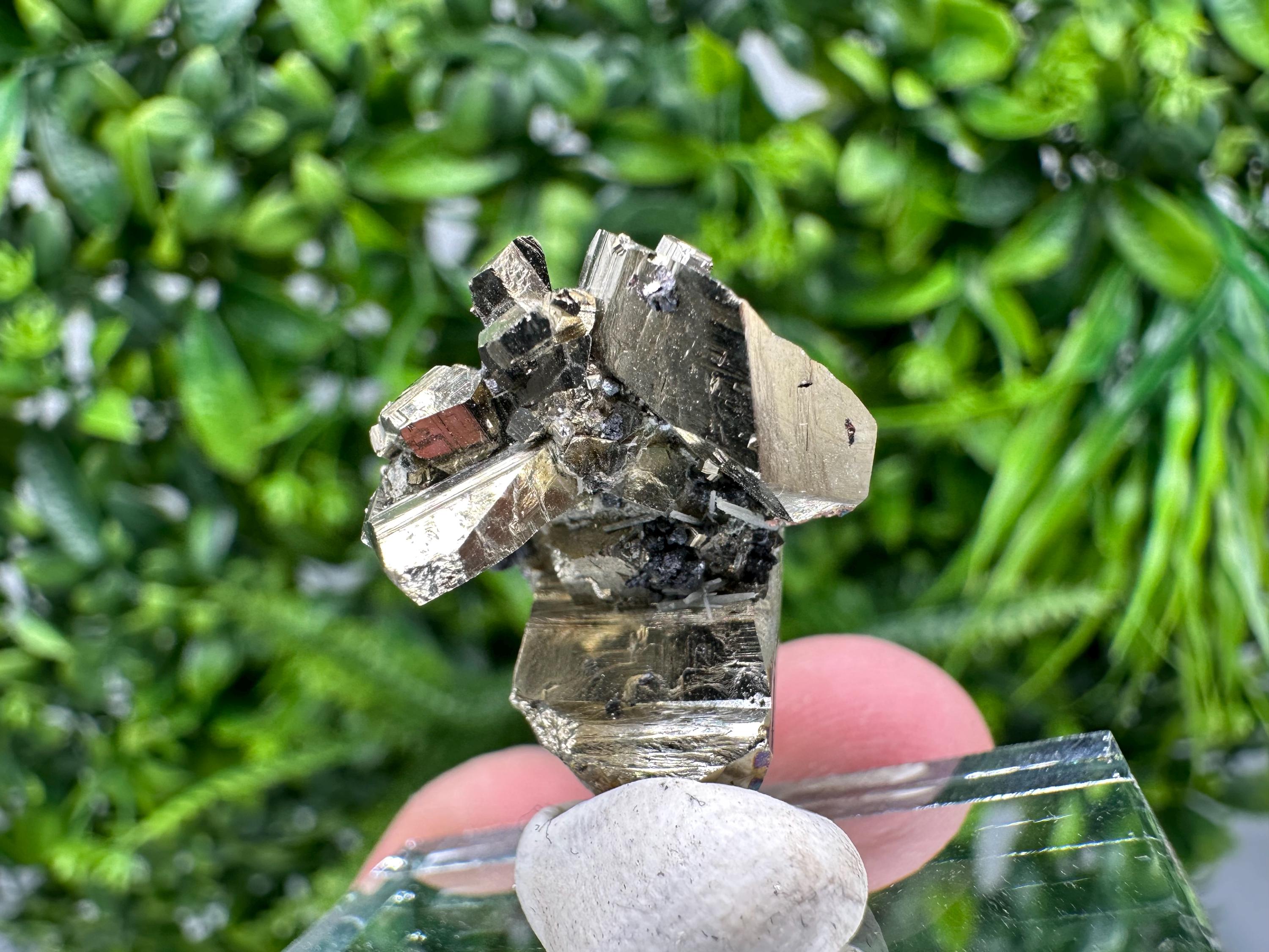 Rare Rainbow Pyrite Cluster: Borieva Mine, Bulgaria