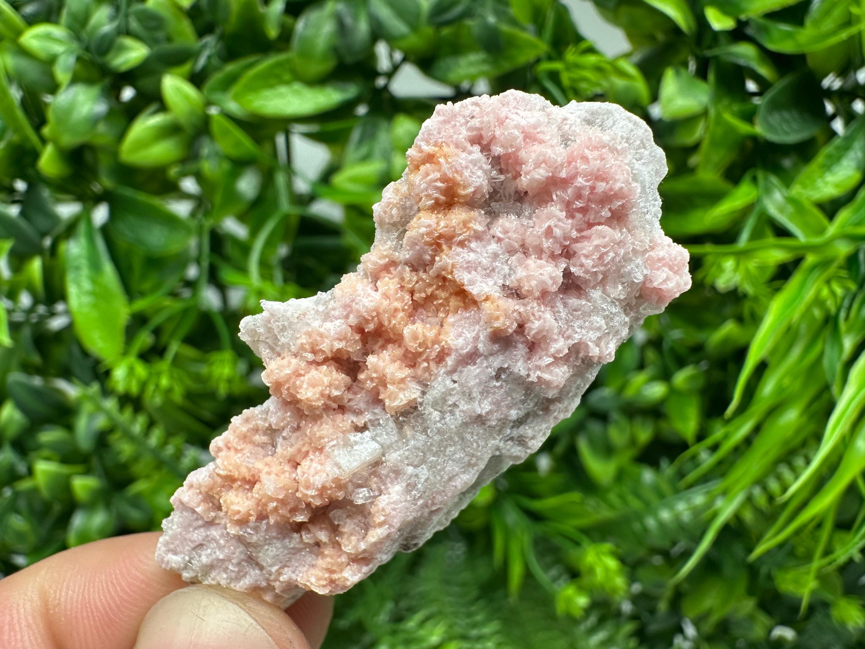 Rhodochrosite on Quartz Specimen, Starnica Mine, Bulgaria