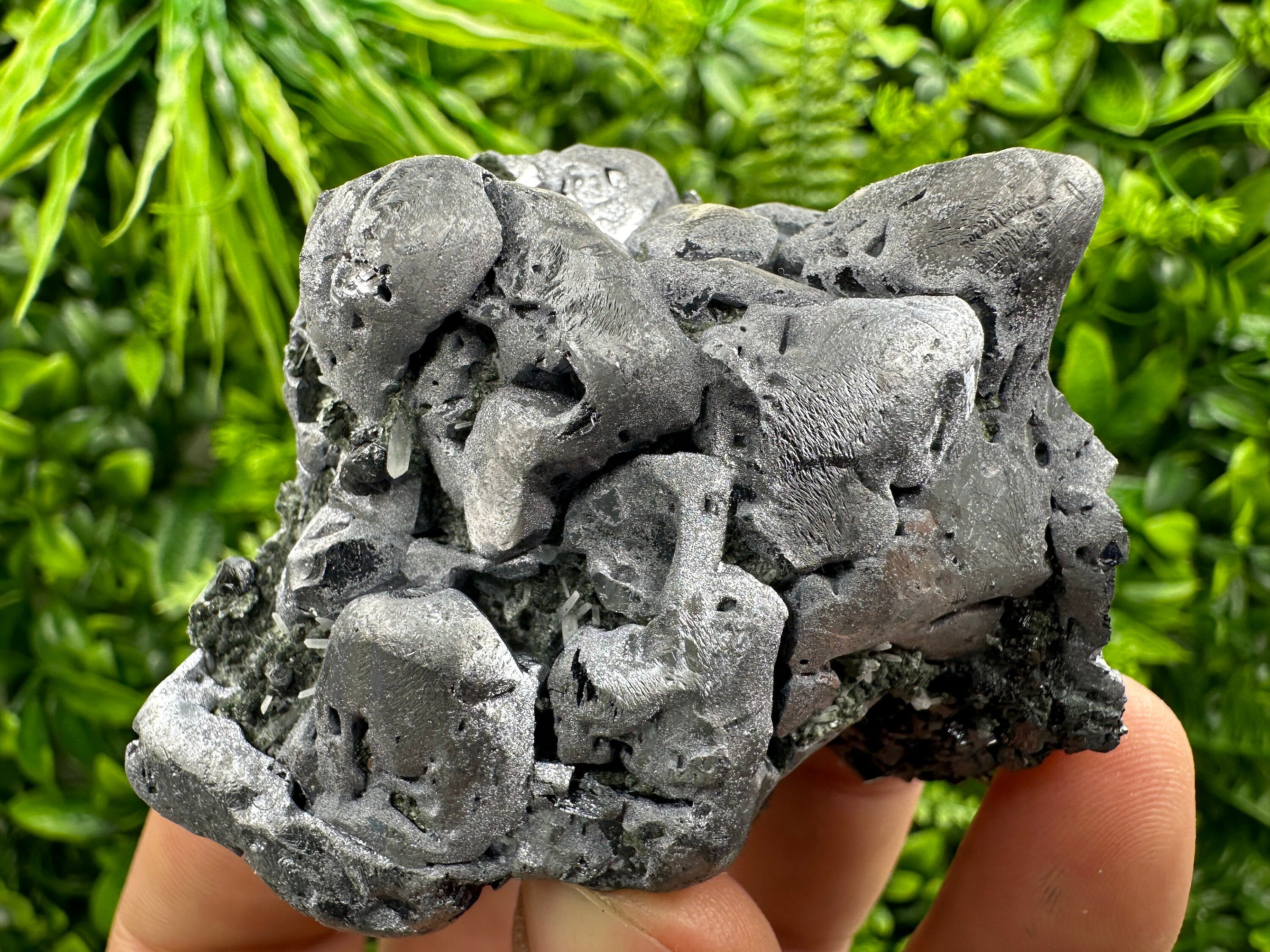 Galena on Sphalerite and Quartz: Borieva Mine Crystal Decor
