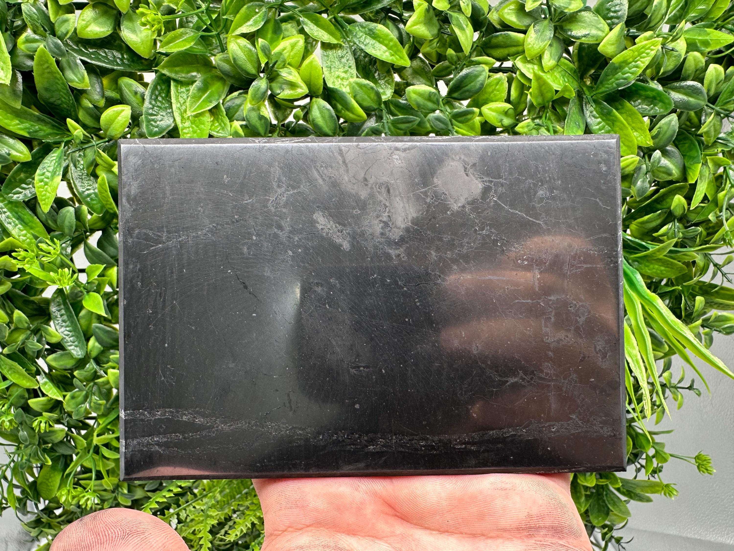 Polished Shungite Tile: Karelian Protection Plate (15/10cm)