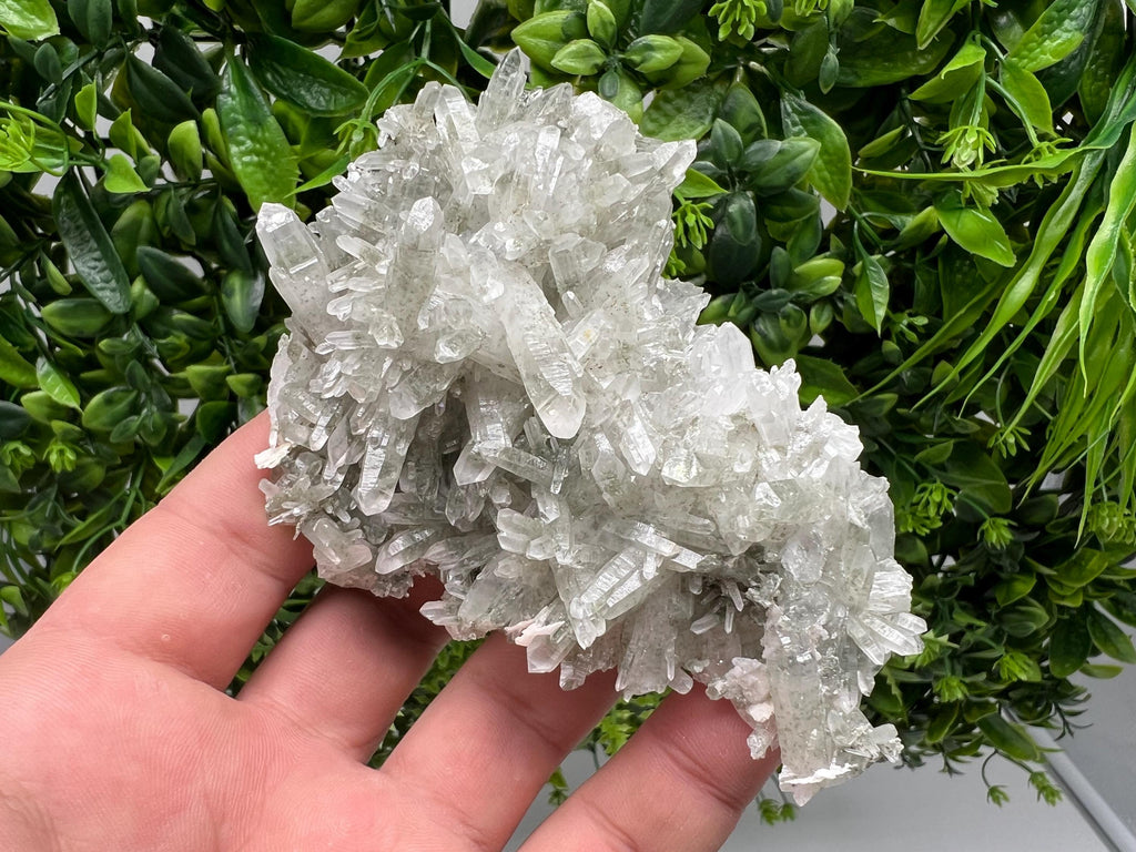 Chlorite Quartz Crystal Cluster - Borieva Mine, Bulgaria