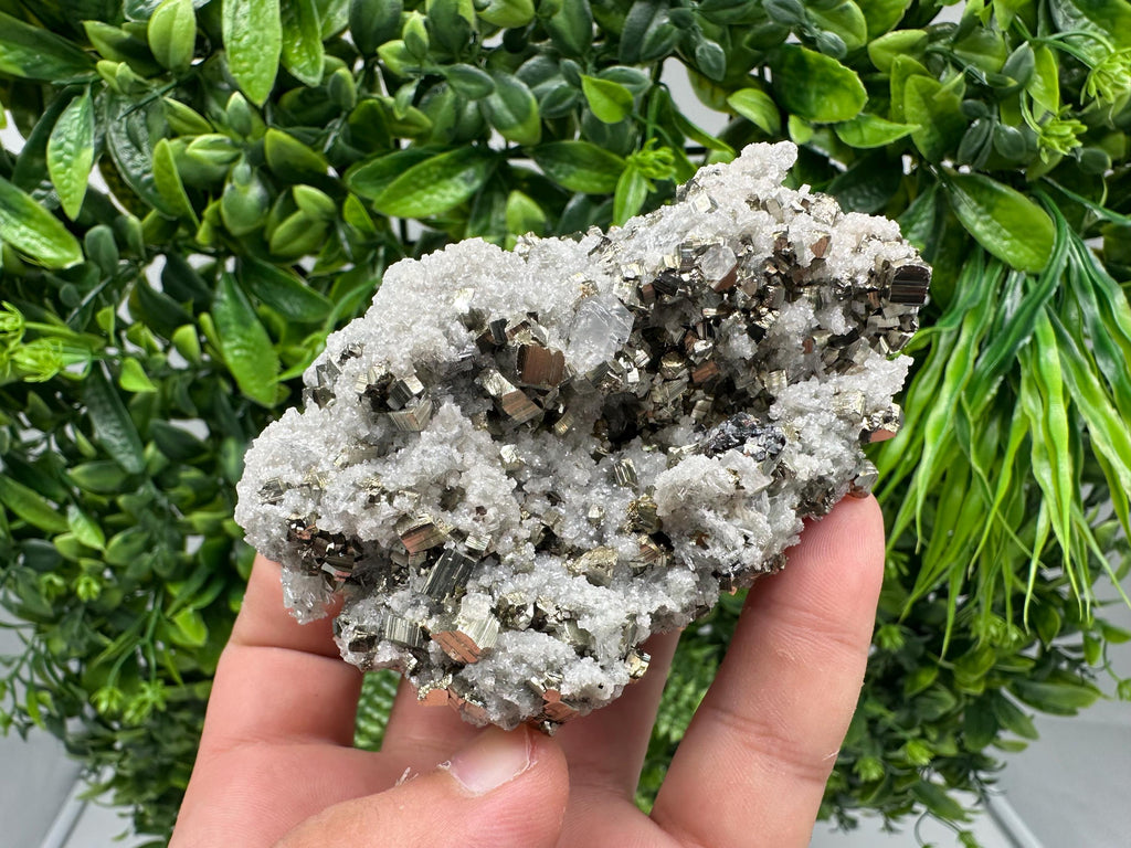 Stunning Pyrite on Quartz,Calcite from Borieva mine,Madan,Bulgaria,natural,collectible mineral specimen,home decor stone,collection crystal