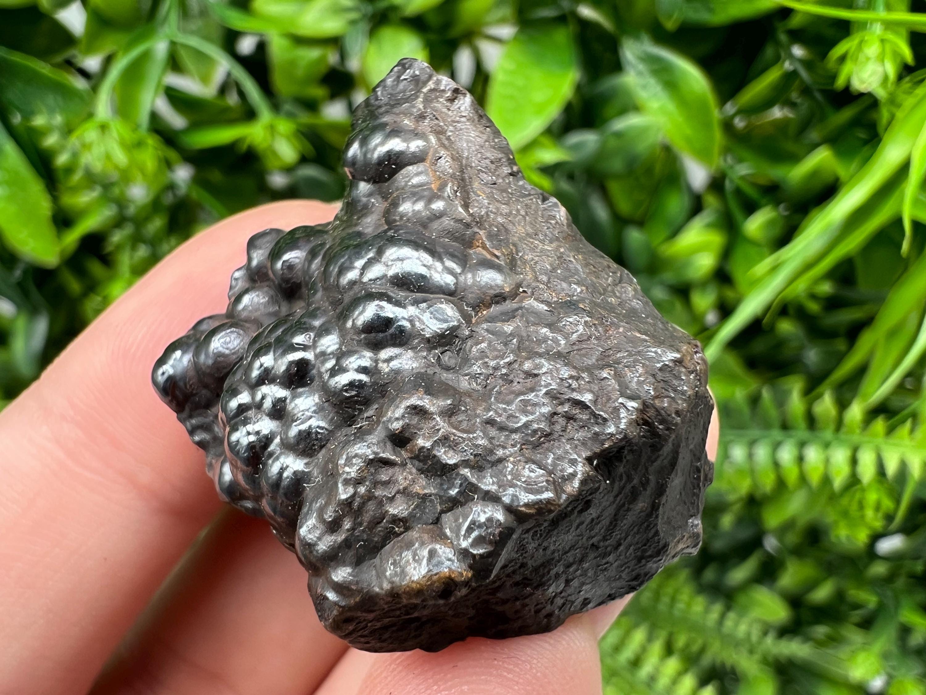 Botryoidal Black Hematite Specimen: Moroccan Crystal, Reiki Chakra Stone
