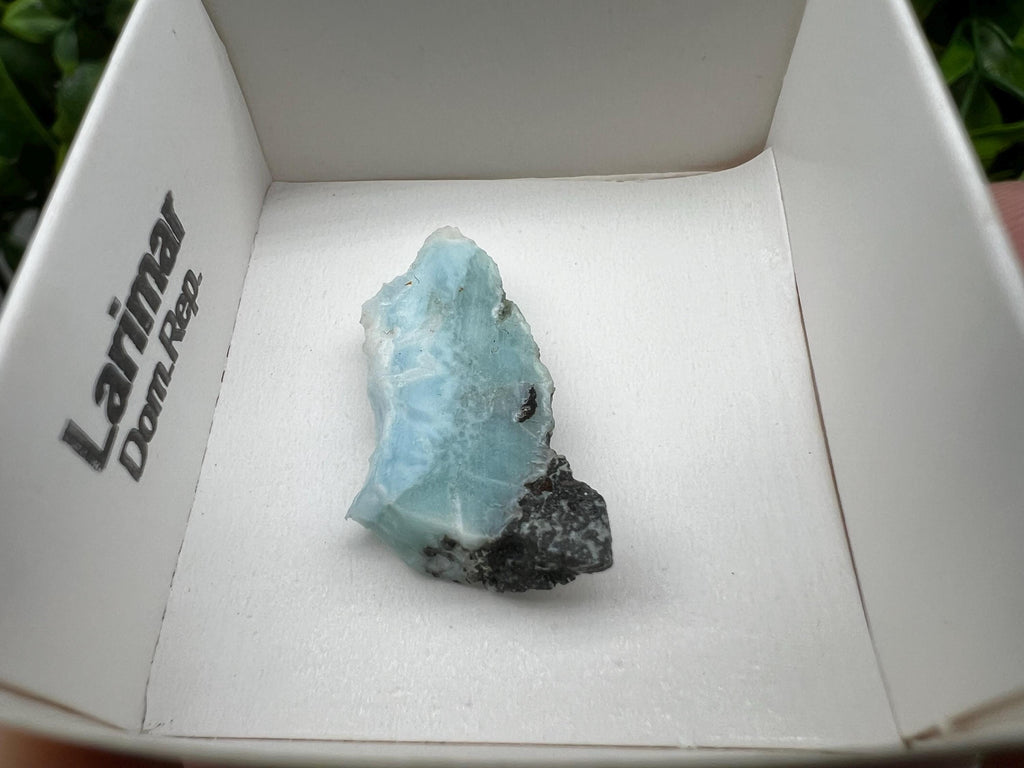 Rare Raw Larimar Specimen: Dominican Republic Crystal (25/15mm)