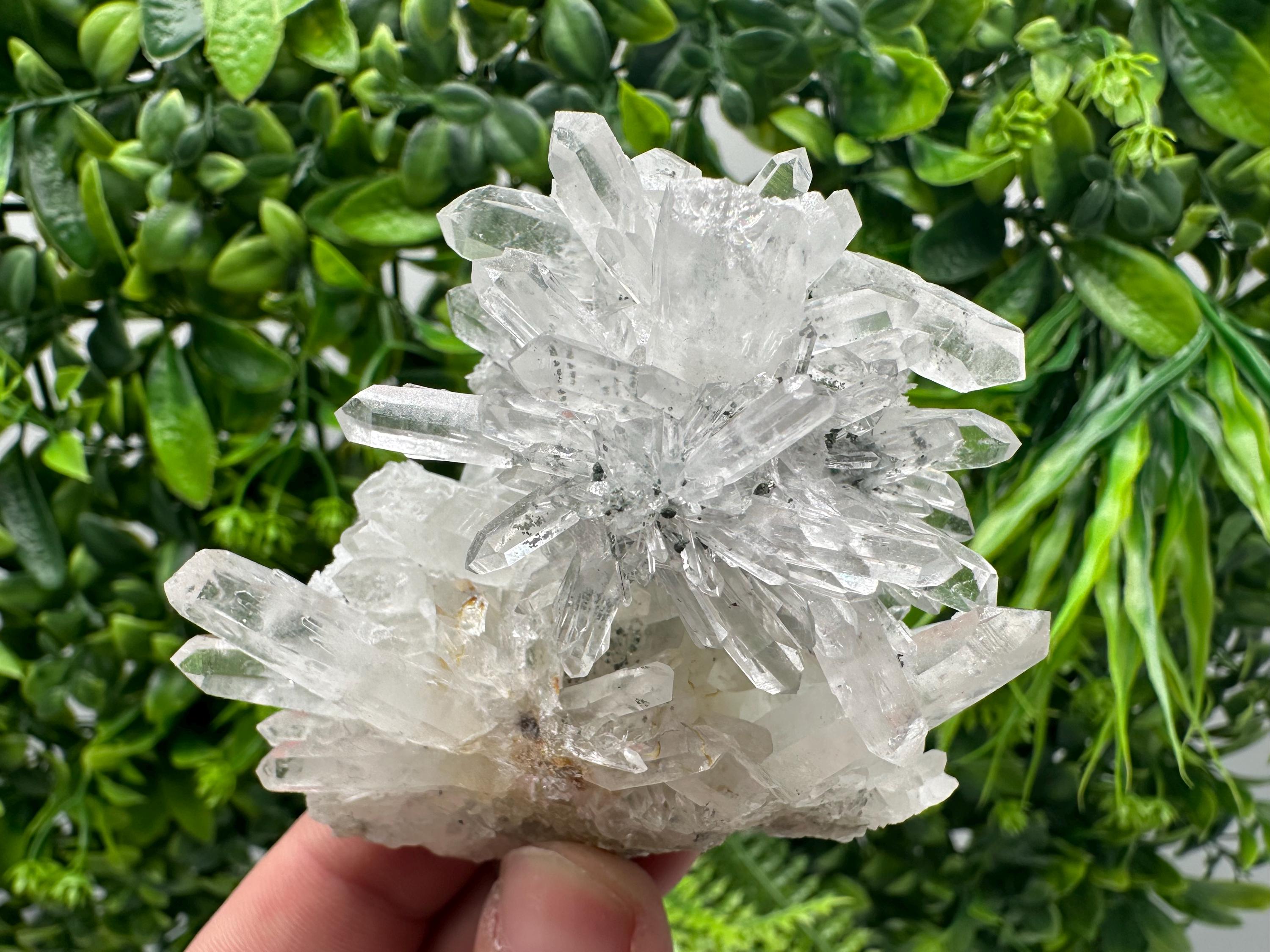 Green Quartz Specimen: Chlorite and Sphalerite Inclusions, Madan Bulgaria