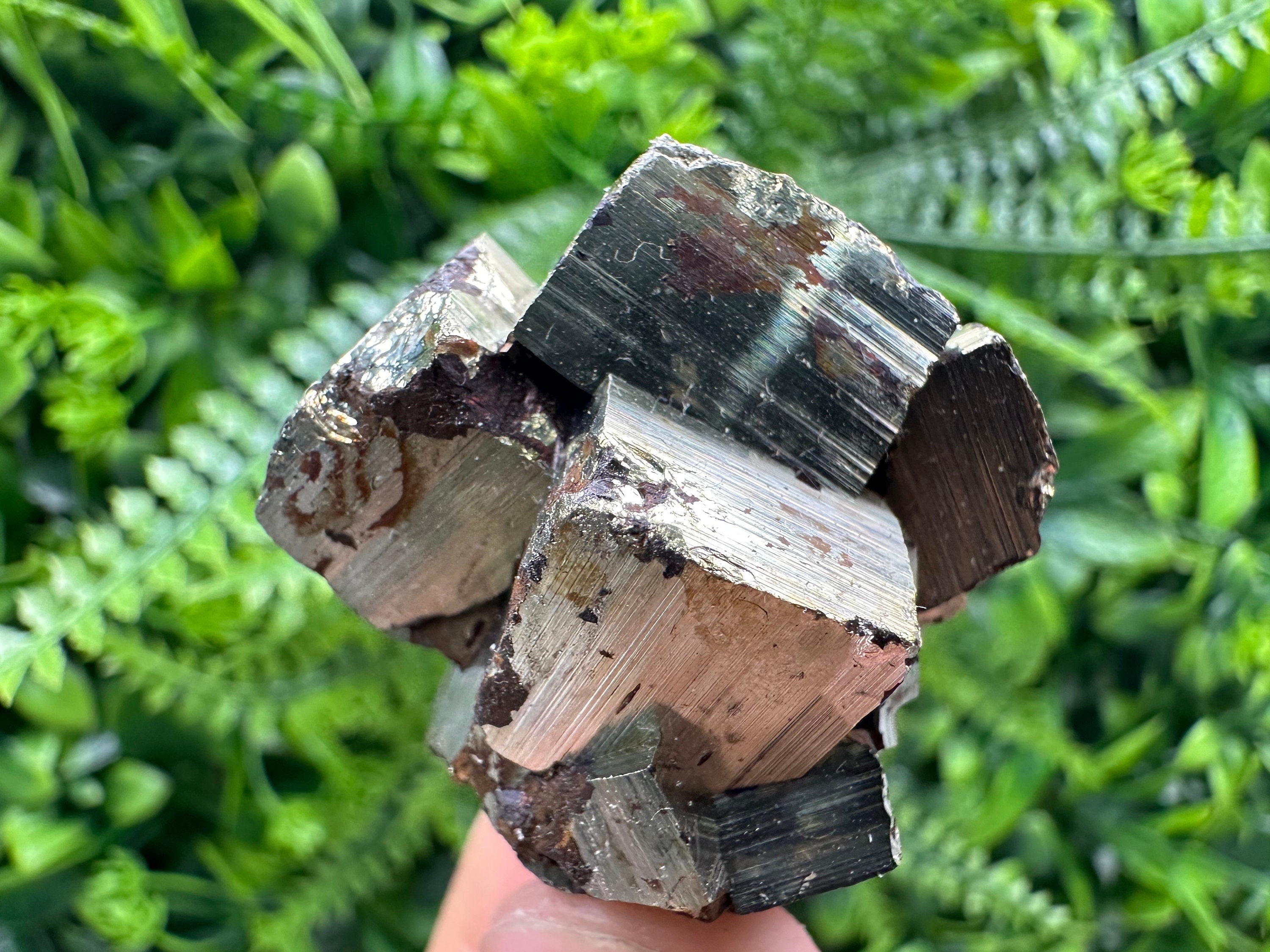 Natural Pyrite Crystal Cluster, Shiny Mineral Specimen